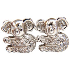 .80 Carat Diamonds "Mating Pandas" Brooch Pin 18 Karat Fertile Charm*