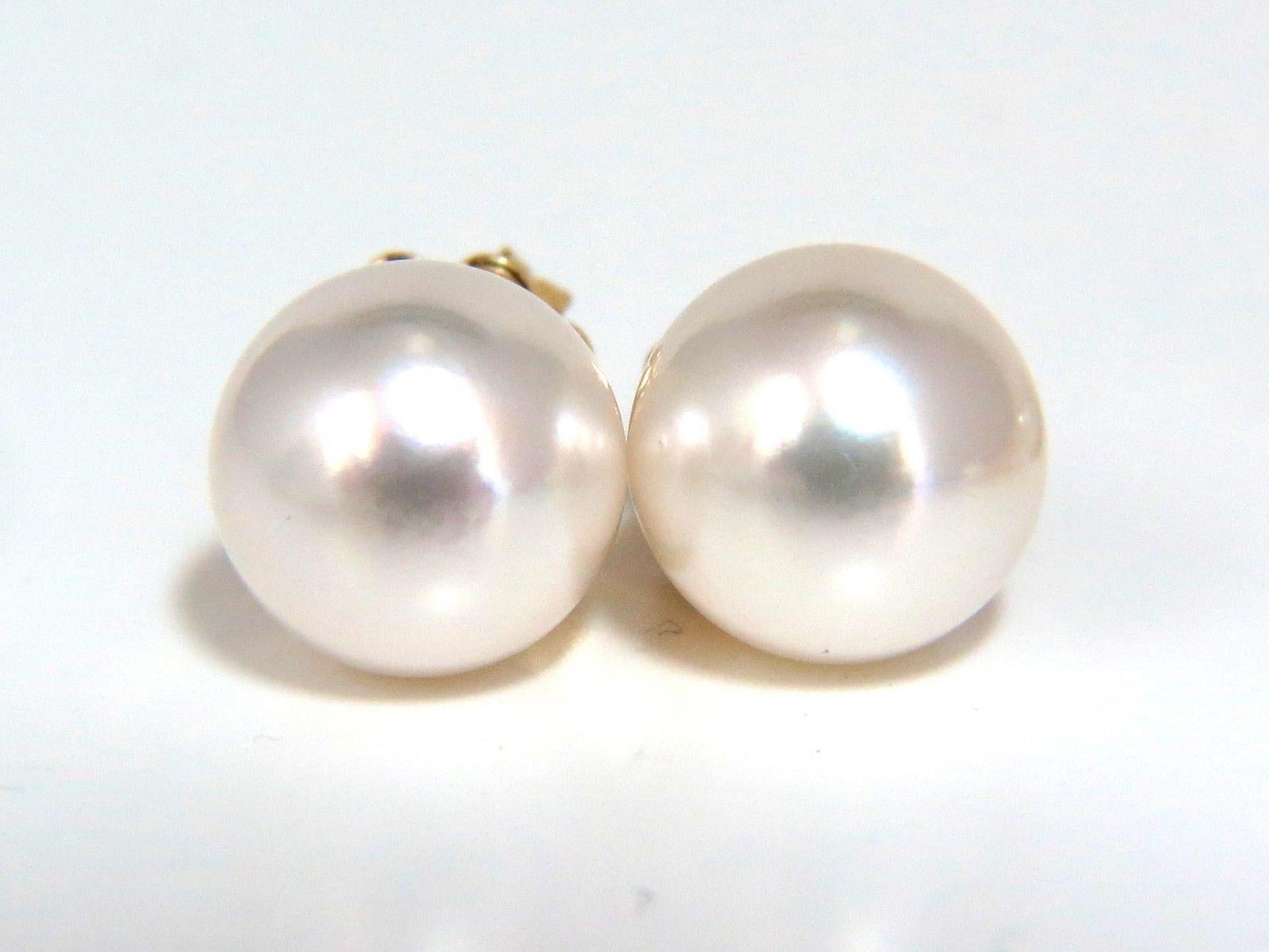 .80 Carat Diamonds South Sea White Pearl Studs and Jacket Earrings 14 Karat 5