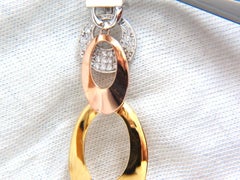 .80 Carat Natural Diamonds Dangle Earrings Tricolor 3D Four-Tier High Shine*