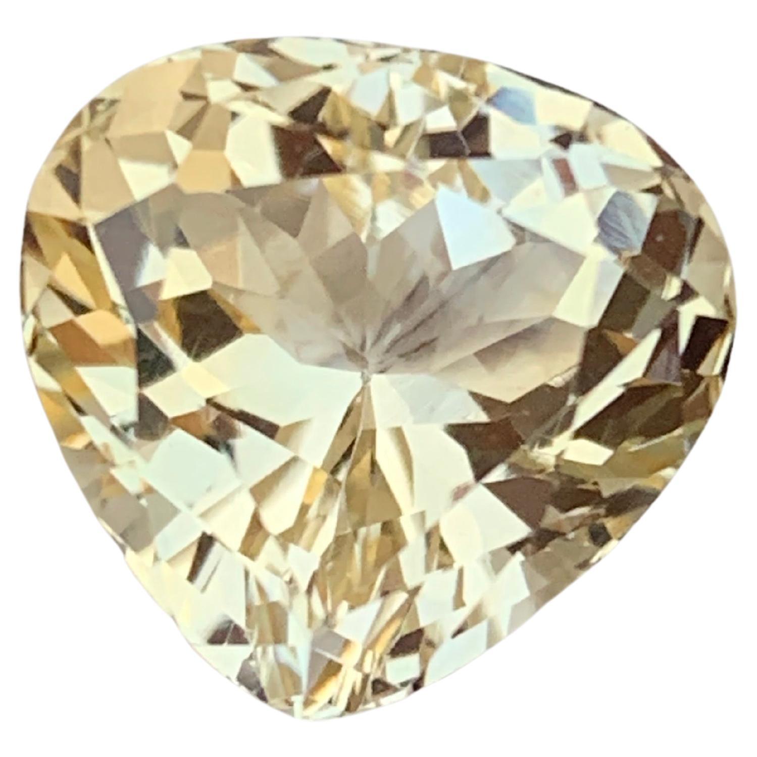 8.0 Carat Natural Loose Imperial Color Citrine Heart Shape Gemstone For Sale