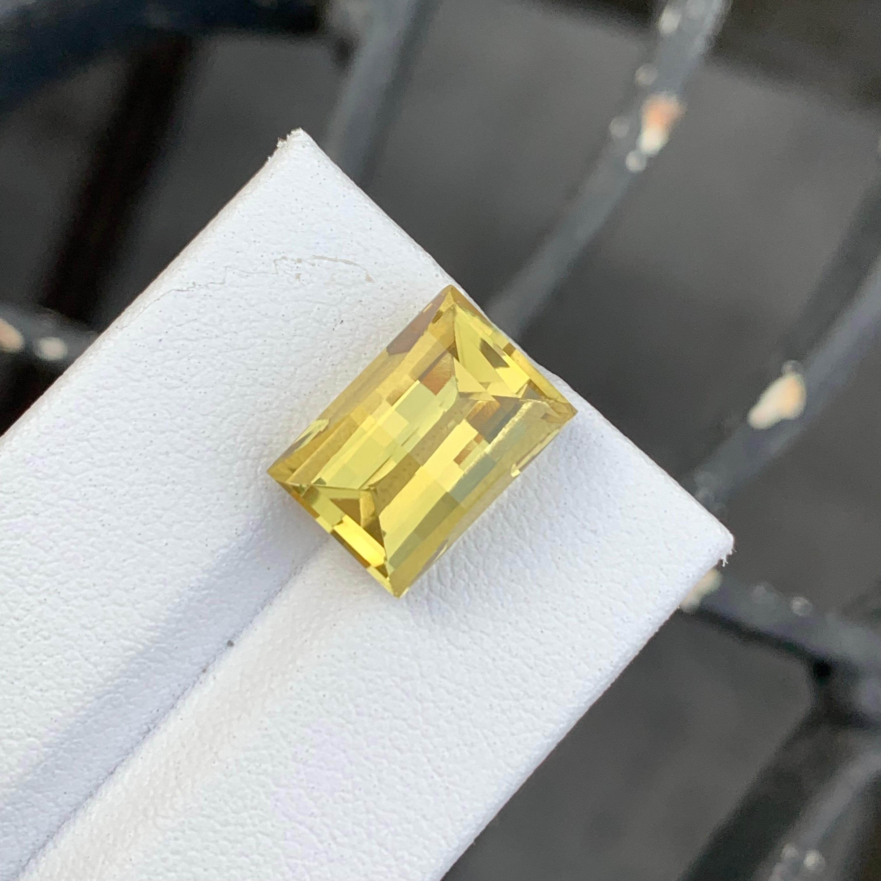 Quartz jaune citron naturel de 8,0 carats, taille pixel libre 3