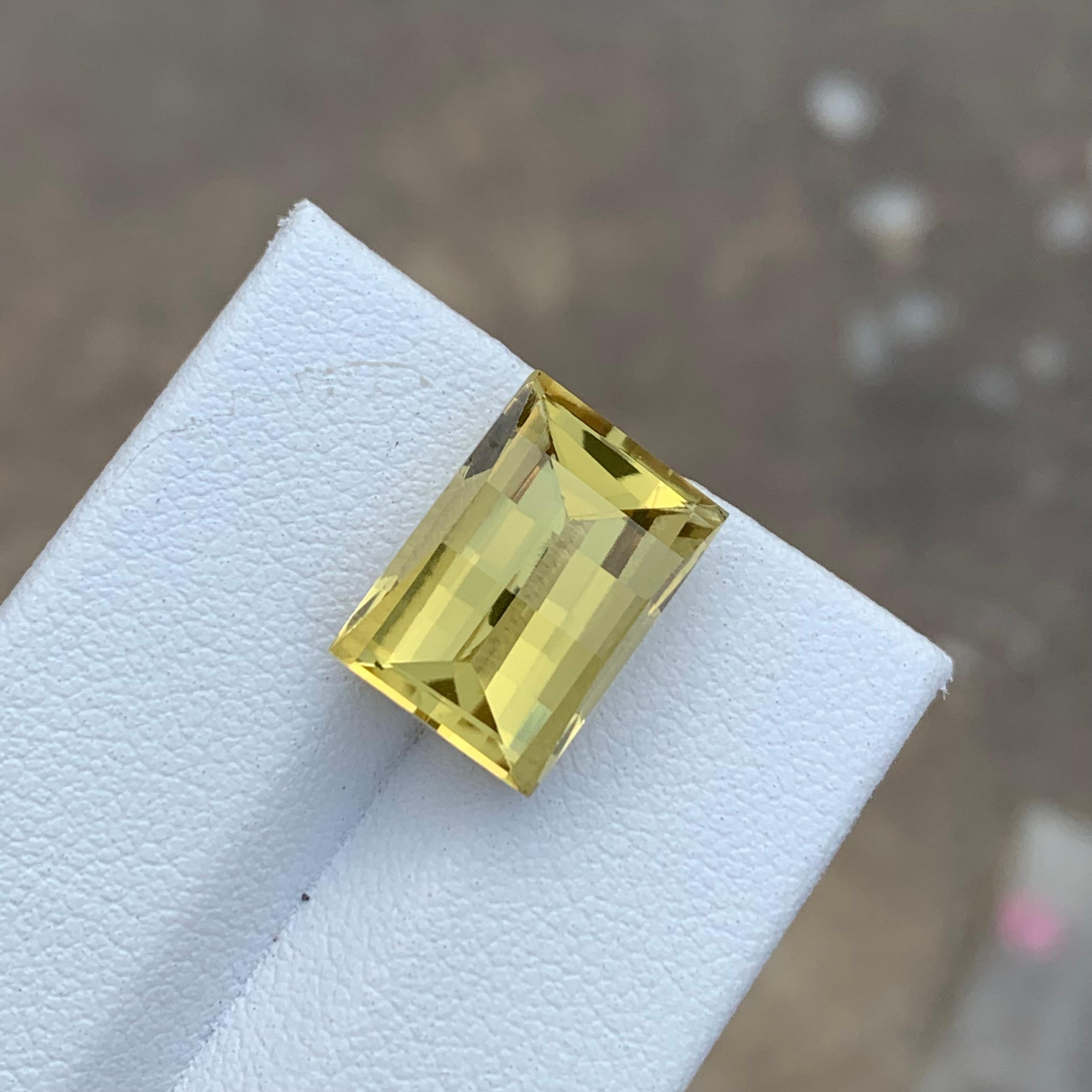 Arts and Crafts Quartz jaune citron naturel de 8,0 carats, taille pixel libre