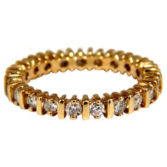.80 Carat Natural Round Diamonds Eternity Ring 14 Karat