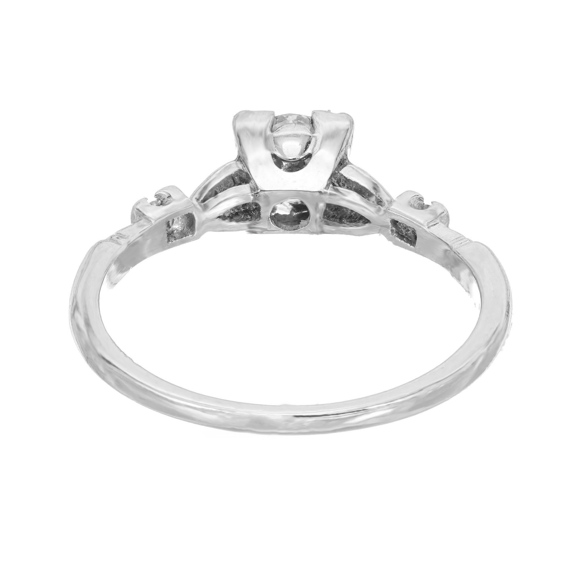 .80 Carat Old European Cut Diamond Platinum Art Deco Engagement Ring en vente 1