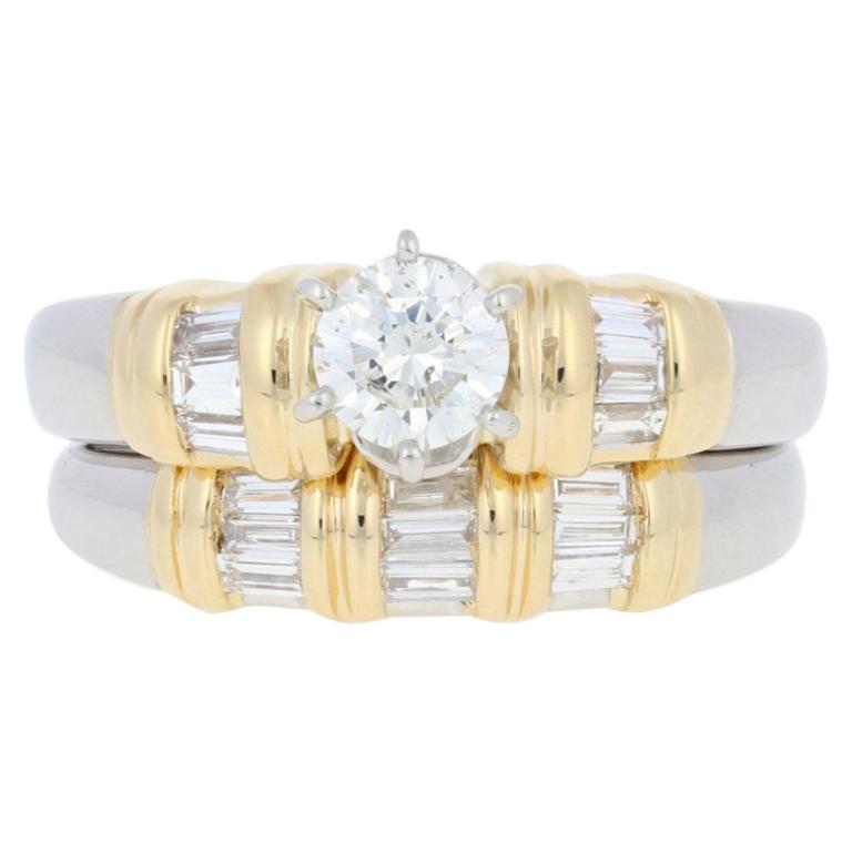 80 Carat Round Brilliant Diamond Ring and Wedding Band Platinum 18 Karat  Gold For Sale at 1stDibs | 80 carat gold