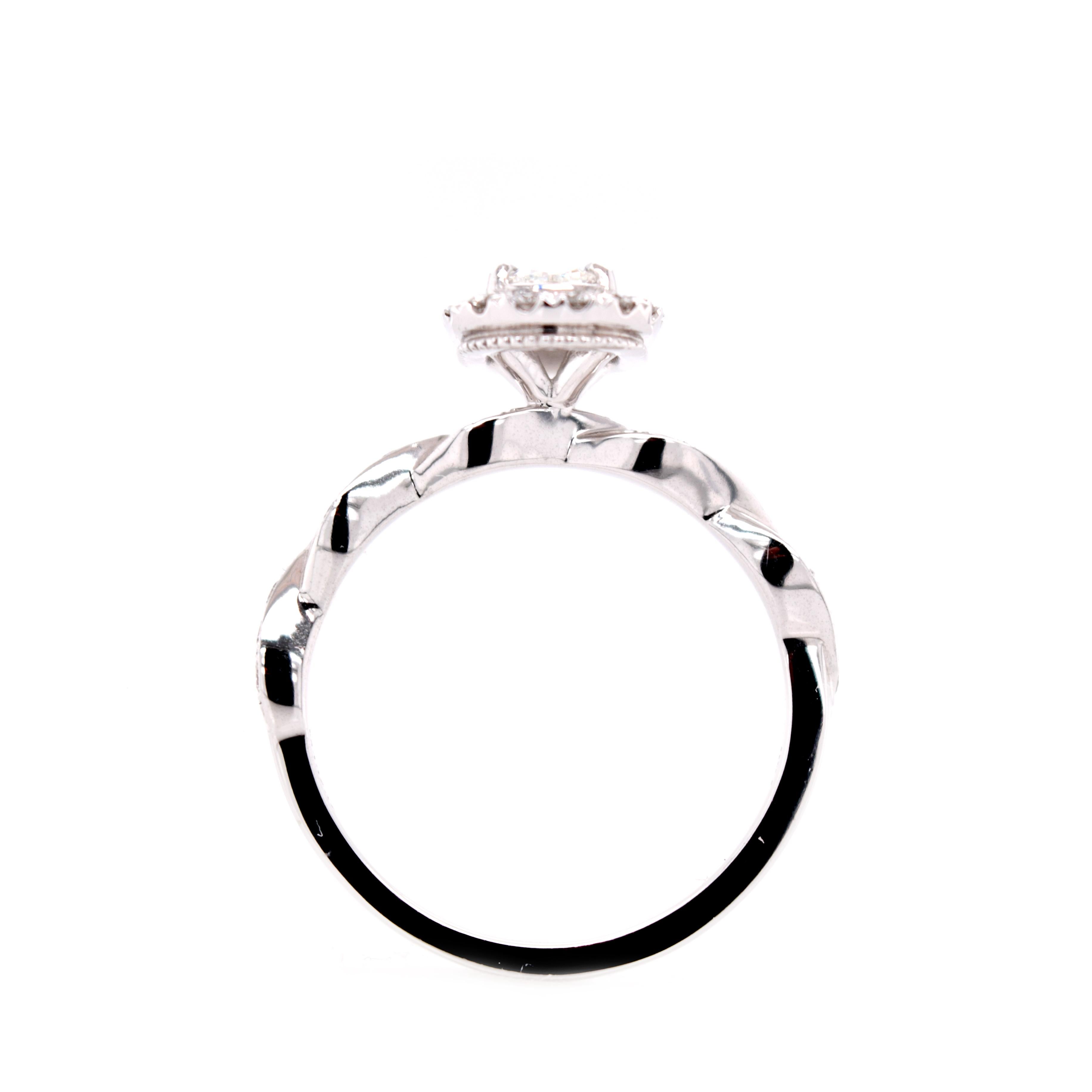 The Criss Cut diamond by Christopher Design has superior fire and brilliance.   
This is a new version of the emerald cut diamond -  known for it's step cut though the Criss Cut has more facets than a regular emerald diamond. This special cut looks