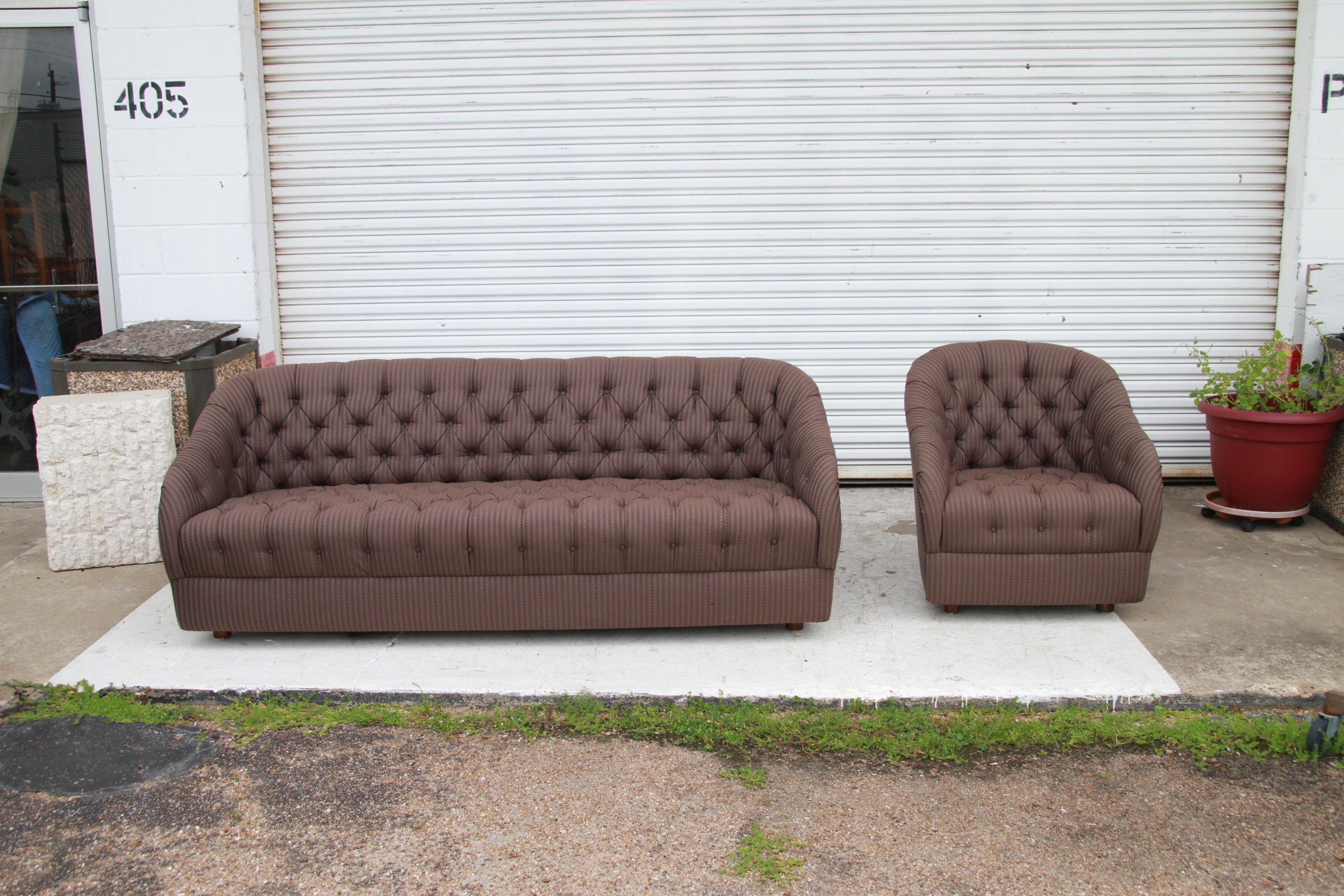 20th Century Tufted Sofa by Ward Bennett for Brickel Associates For Sale