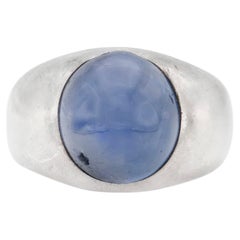 Vintage 8.00 Carat Cabochon Sapphire Men's Ring