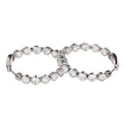 8.00 Karat Diamant-Ohrringe aus Gold mit Innenseite und Innenseite