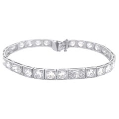 Bracelet ligne de diamants de 8,00 carats en platine