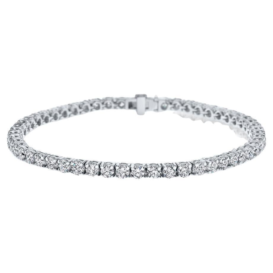 Bracelet tennis Milano en or blanc 14 carats et diamants de 8,00 carats, Shlomit Rogel