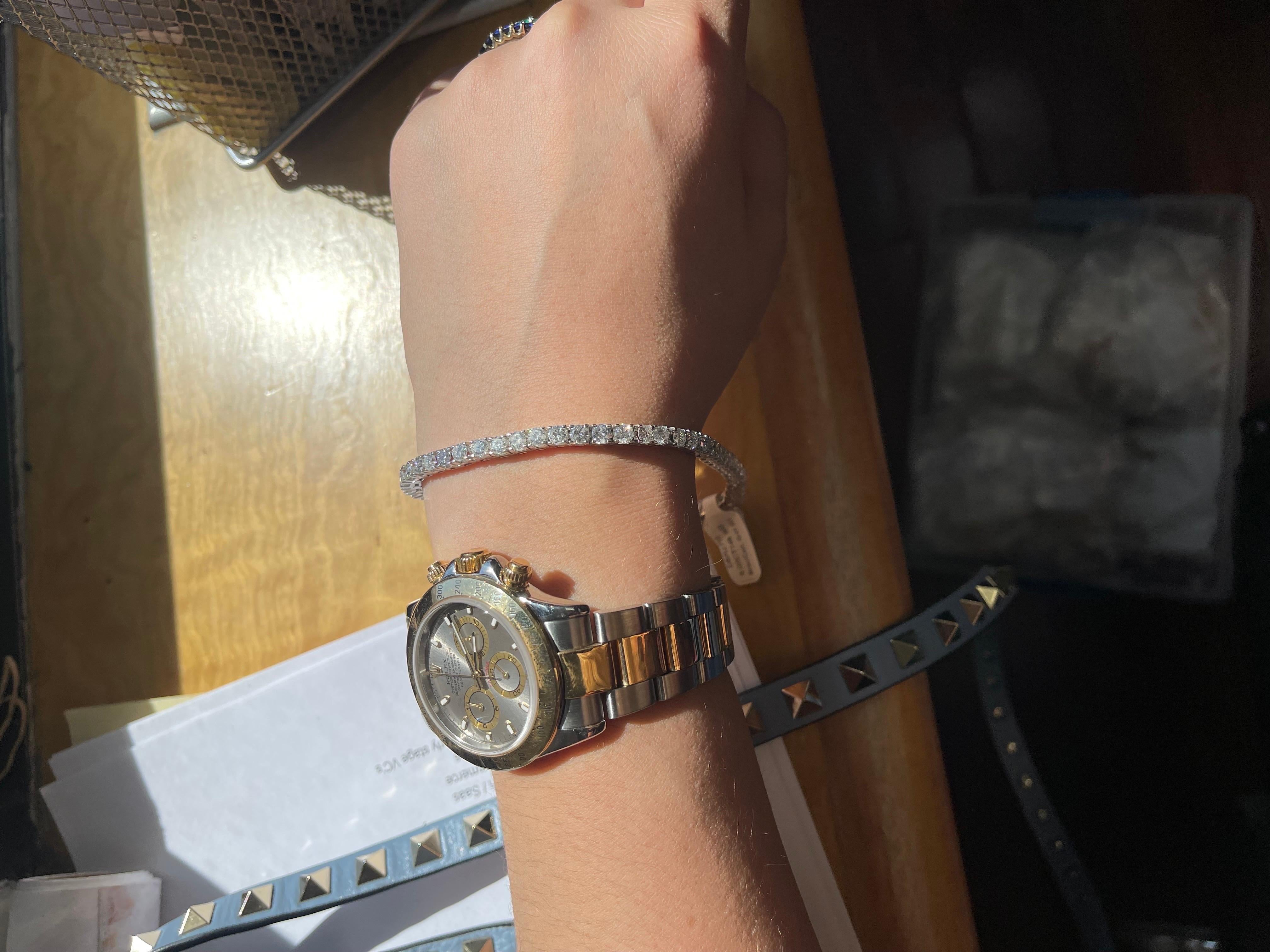 8,00 Karat Diamant-Tennisarmband, jeder Stein 0,20 Karat 1