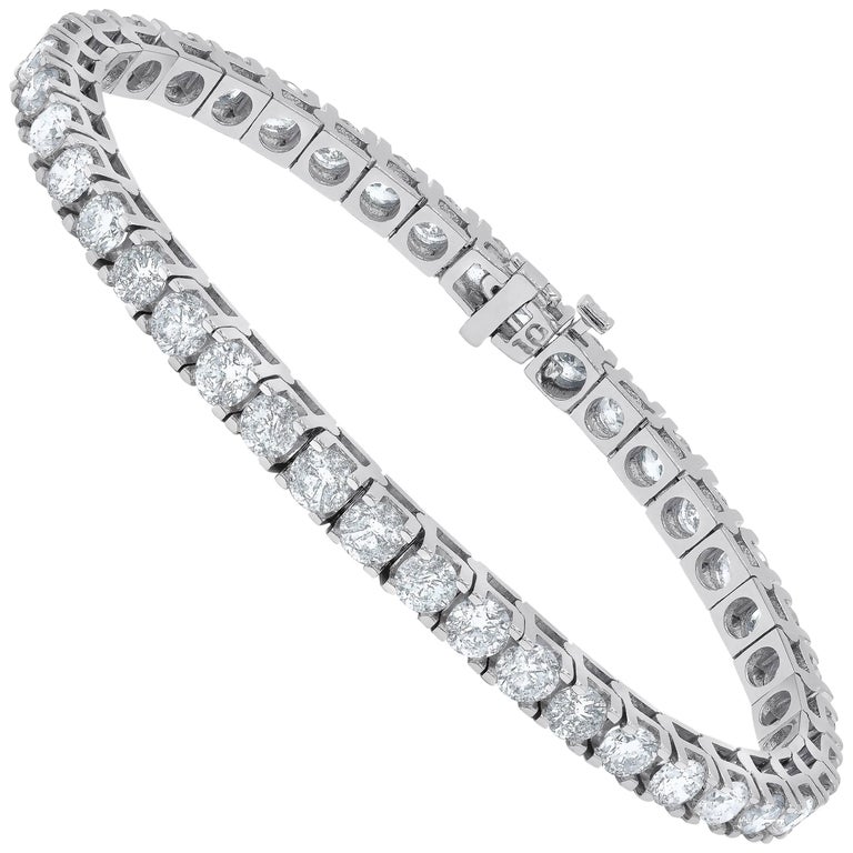 8.00 Carat Diamond Tennis Bracelet, Each Stone 0.20 Carat at 1stDibs