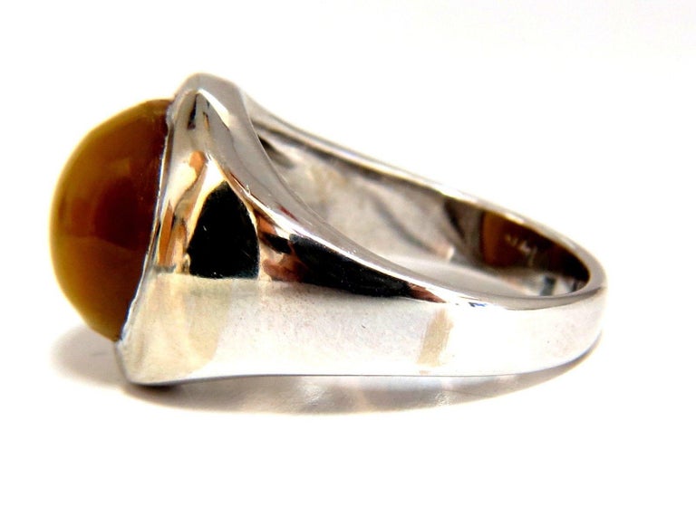 8.00 Carat Men's Tiger Eye Ring 14 Karat at 1stDibs tiger eye pinky