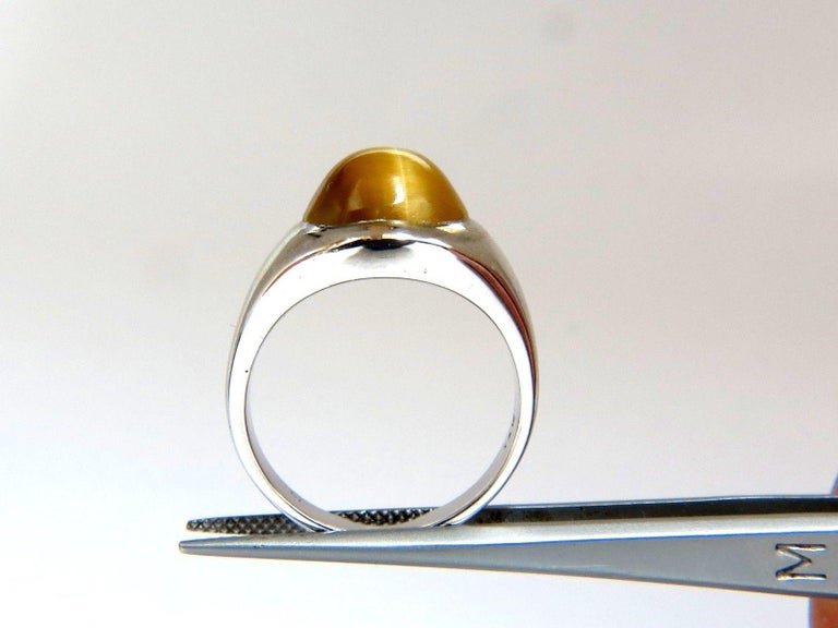 8.00 Carat Men's Tiger Eye Ring 14 Karat at 1stDibs tiger eye pinky