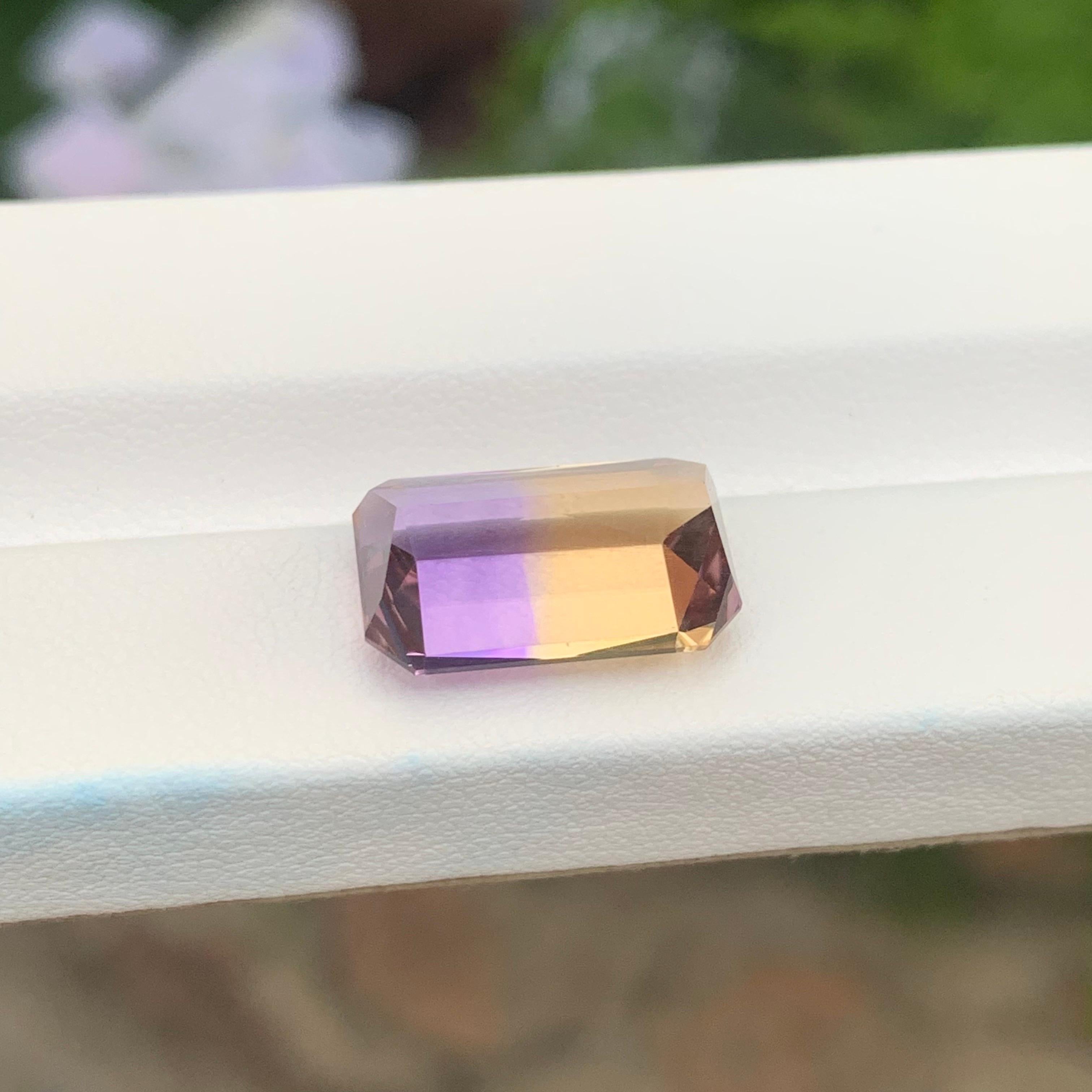 8.00 Carat Natural Loose Ametrine Emerald Shape Gemstone (Amétrine en forme d'émeraude) en vente 4