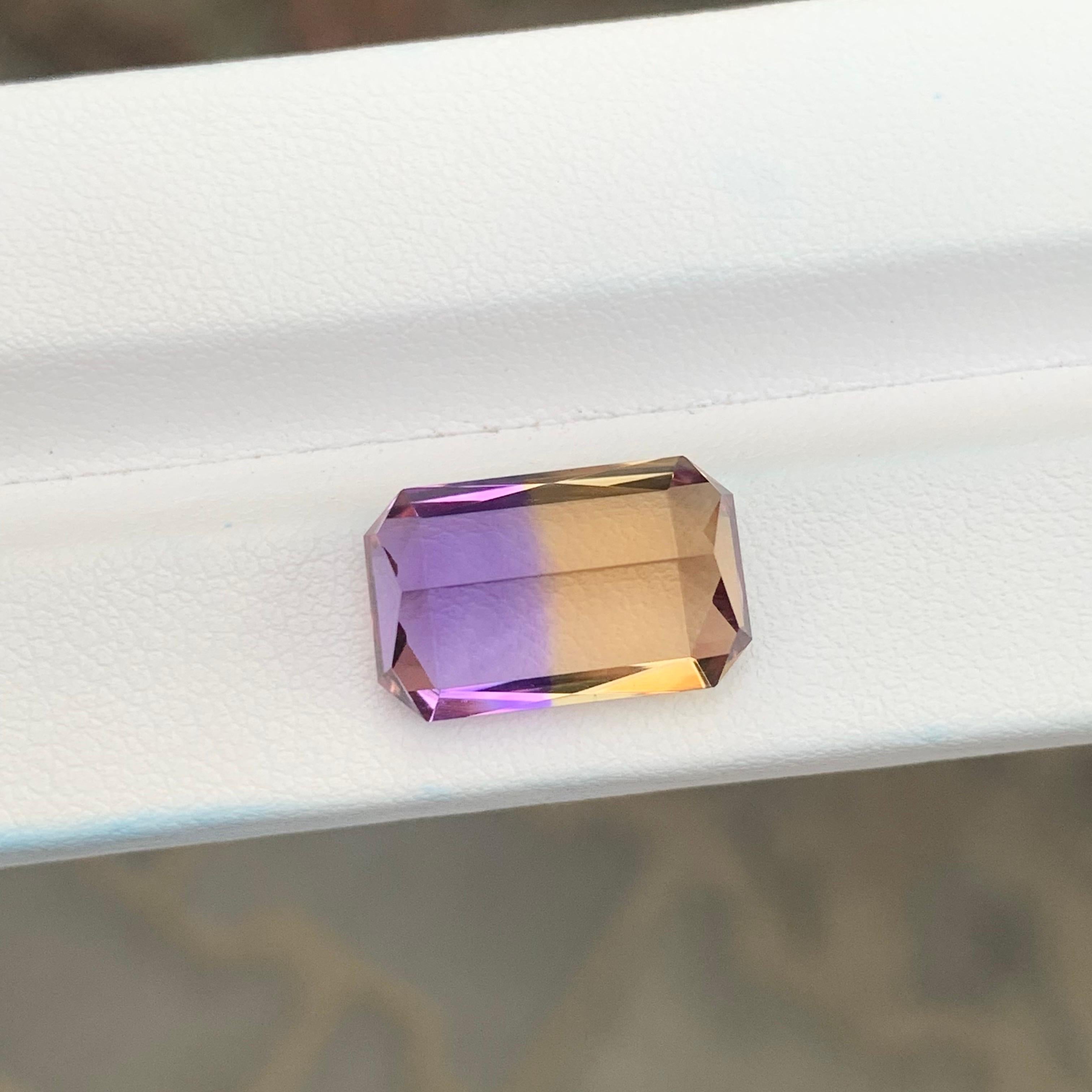 8.00 Carat Natural Loose Ametrine Emerald Shape Gemstone (Amétrine en forme d'émeraude) en vente 5