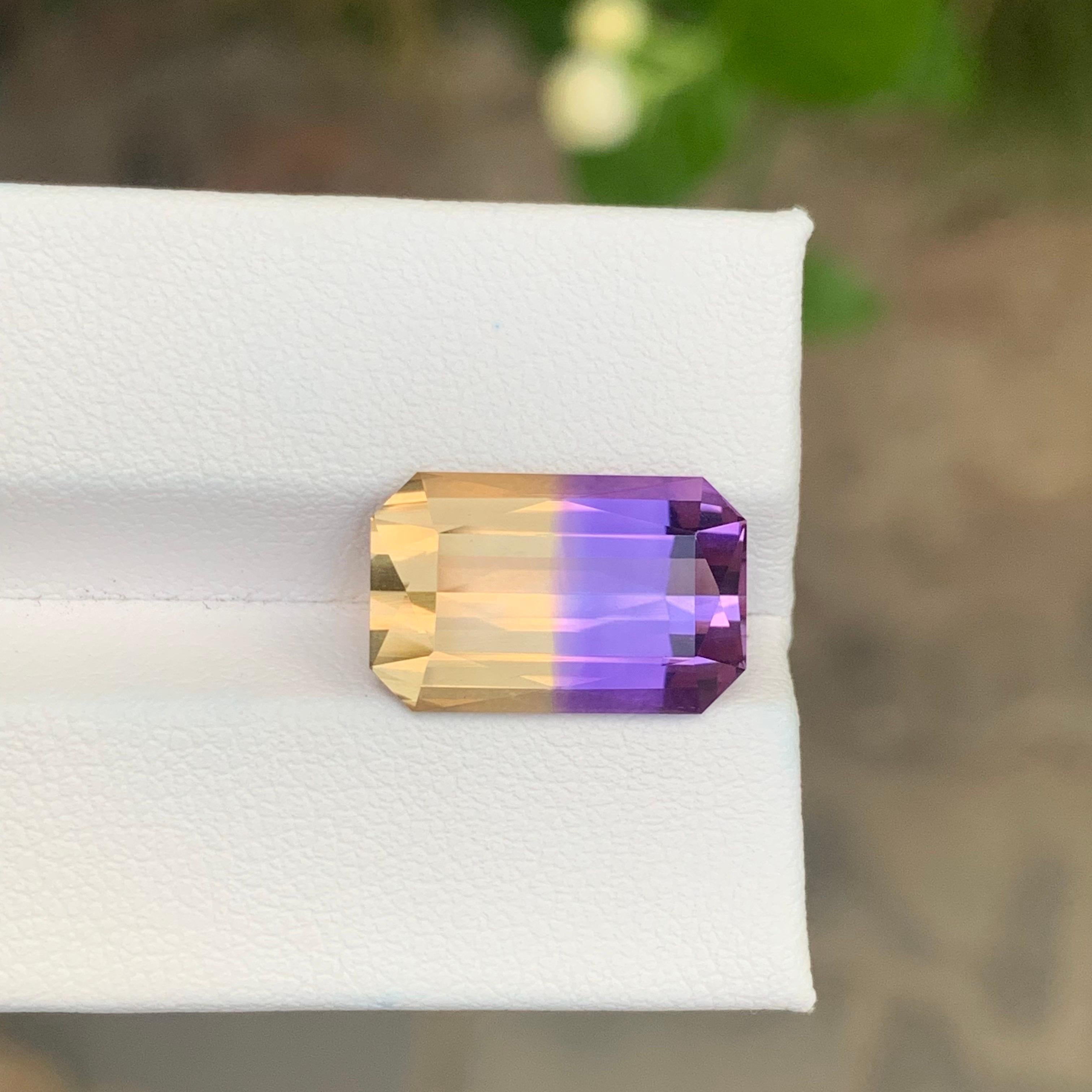 8.00 Carat Natural Loose Ametrine Emerald Shape Gemstone (Amétrine en forme d'émeraude) Neuf - En vente à Peshawar, PK