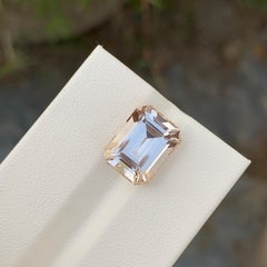 8.00 Carat Natural Loose Golden Topaz Emerald Shape Gem For Necklace Jewellery