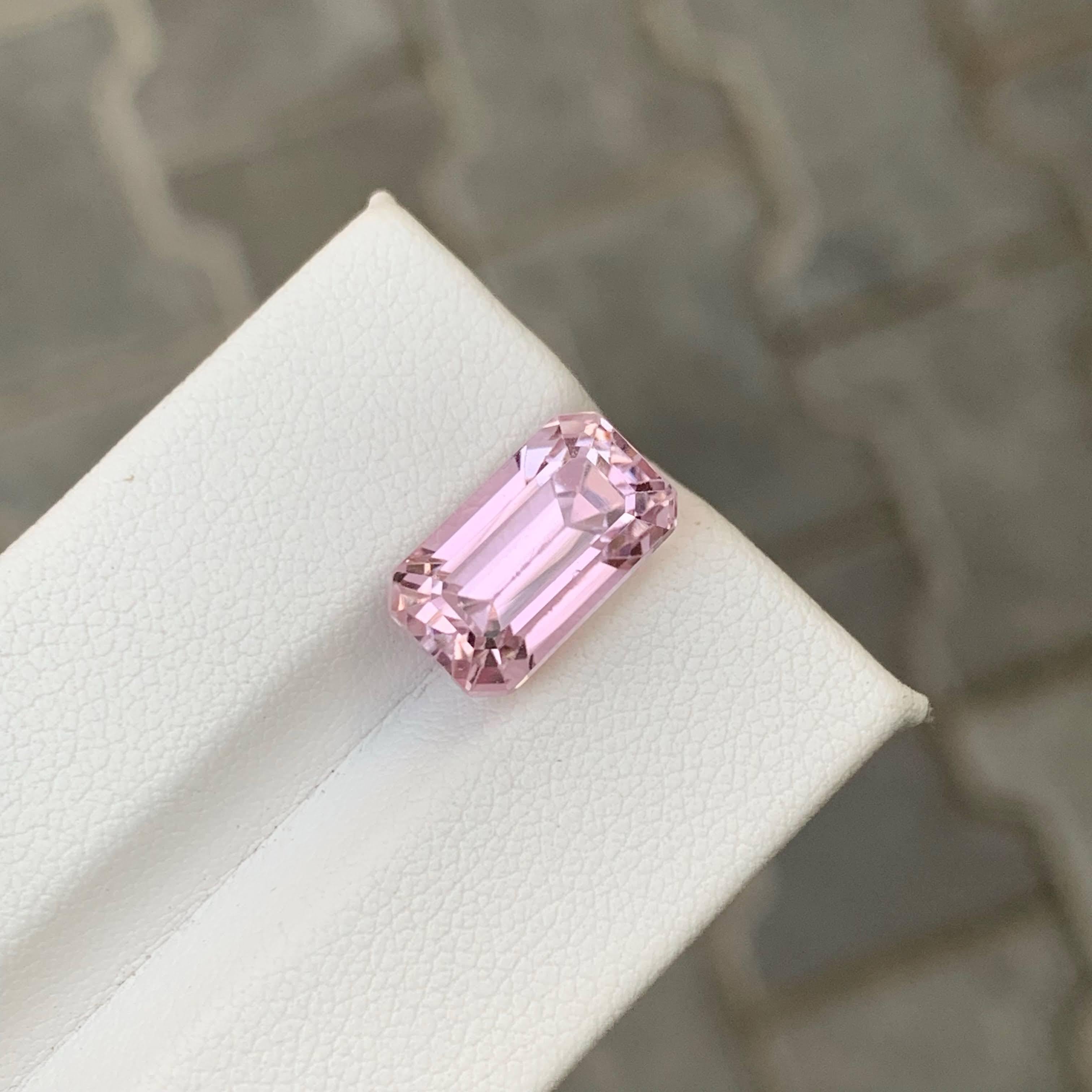 8,00 Karat Natürlicher loser rosa Kunzit Stein Smaragdschliff Afghanischer Edelstein im Zustand „Neu“ im Angebot in Bangkok, TH