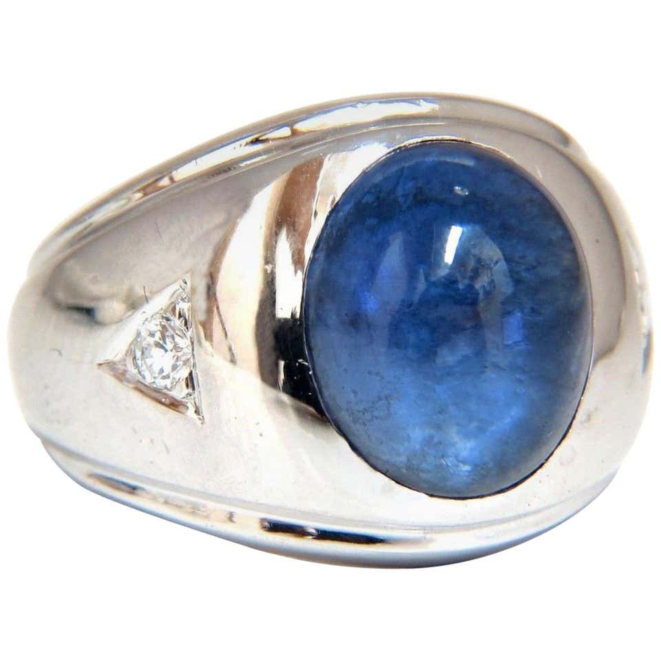 Mens Sapphire Pinky Ring - 2 For Sale on 1stDibs