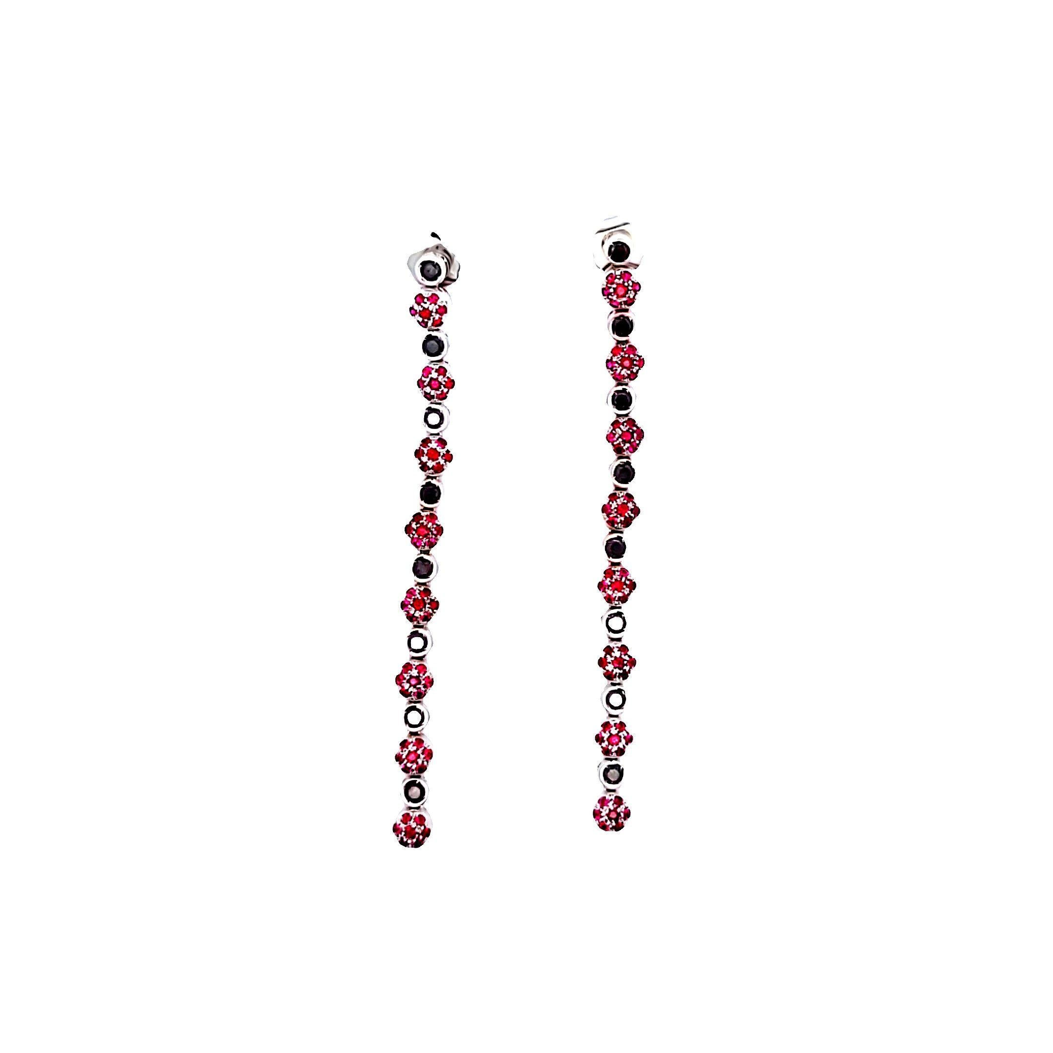 Collier de pierres précieuses en or blanc 18 carats avec rubis 8,00 carats et diamants 6,15 carats en vente 4