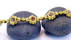 8.00 Carats 18ky Cognac and Fancy Yellow Diamonds Bracelet