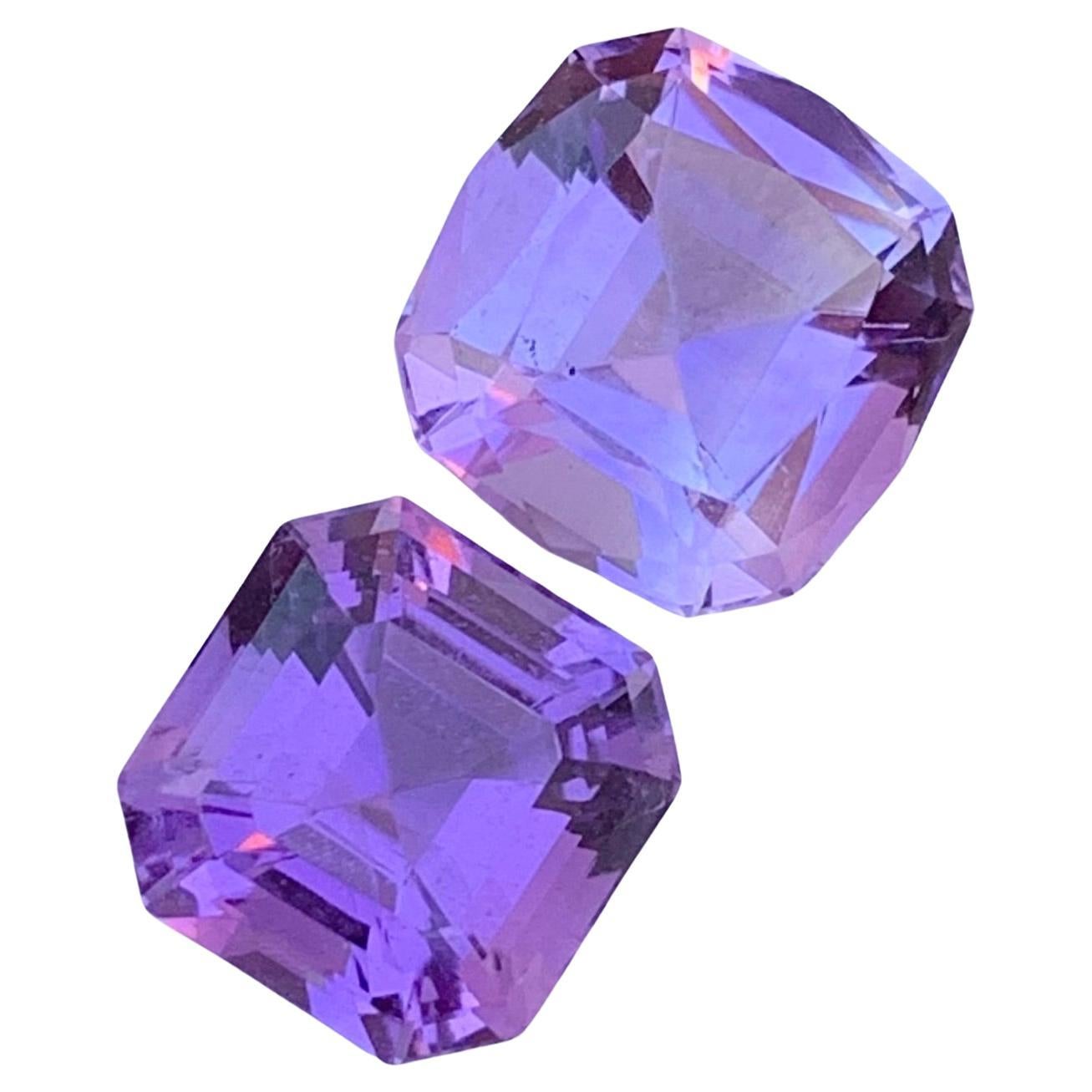 8.00 Carats Natural Loose Amethyst Pair Gem For Jewellery Making  For Sale