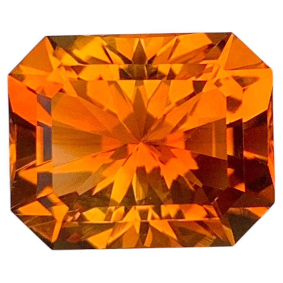 Citrine naturelle de Madère de 8,00 carats, taille brillant