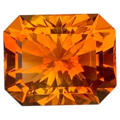Citrine naturelle de Madère de 8,00 carats, taille brillant
