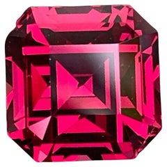 8.00 carats Purplish Pink Garnet Stone Asscher Cut Natural African Gemstone