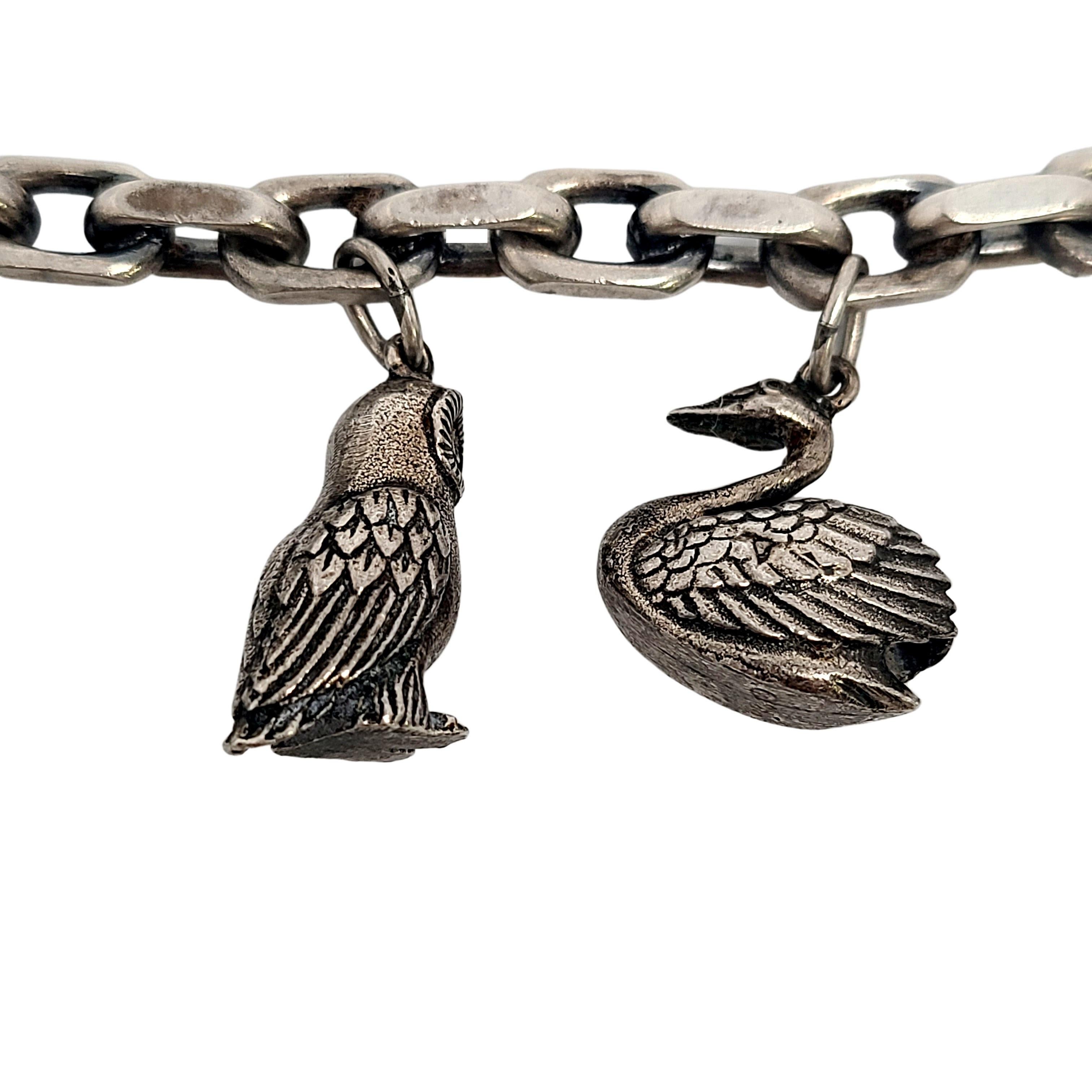 800 Silver Animal Charm Bracelet #11021 For Sale 1