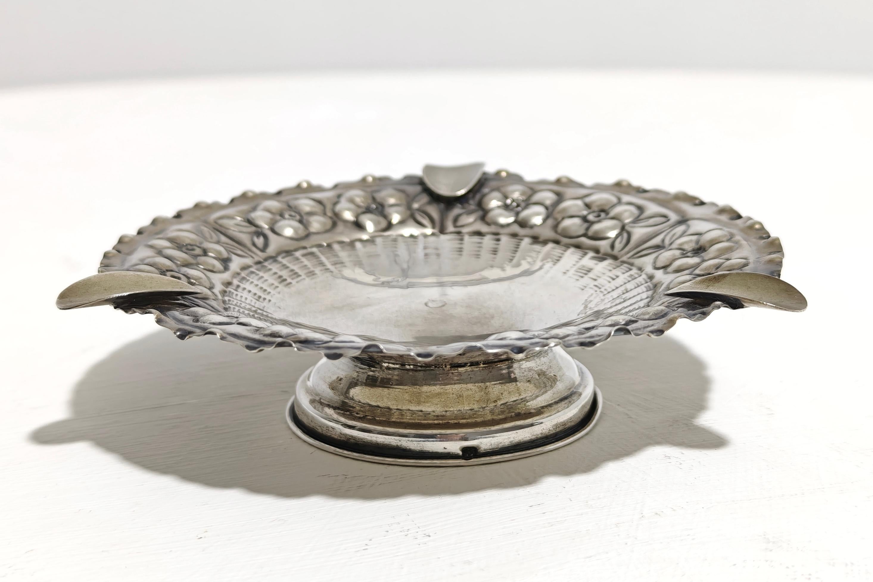 800 Silver Ashtray Italian Production 1950/60s Mid-Century In Good Condition For Sale In Palermo, IT
