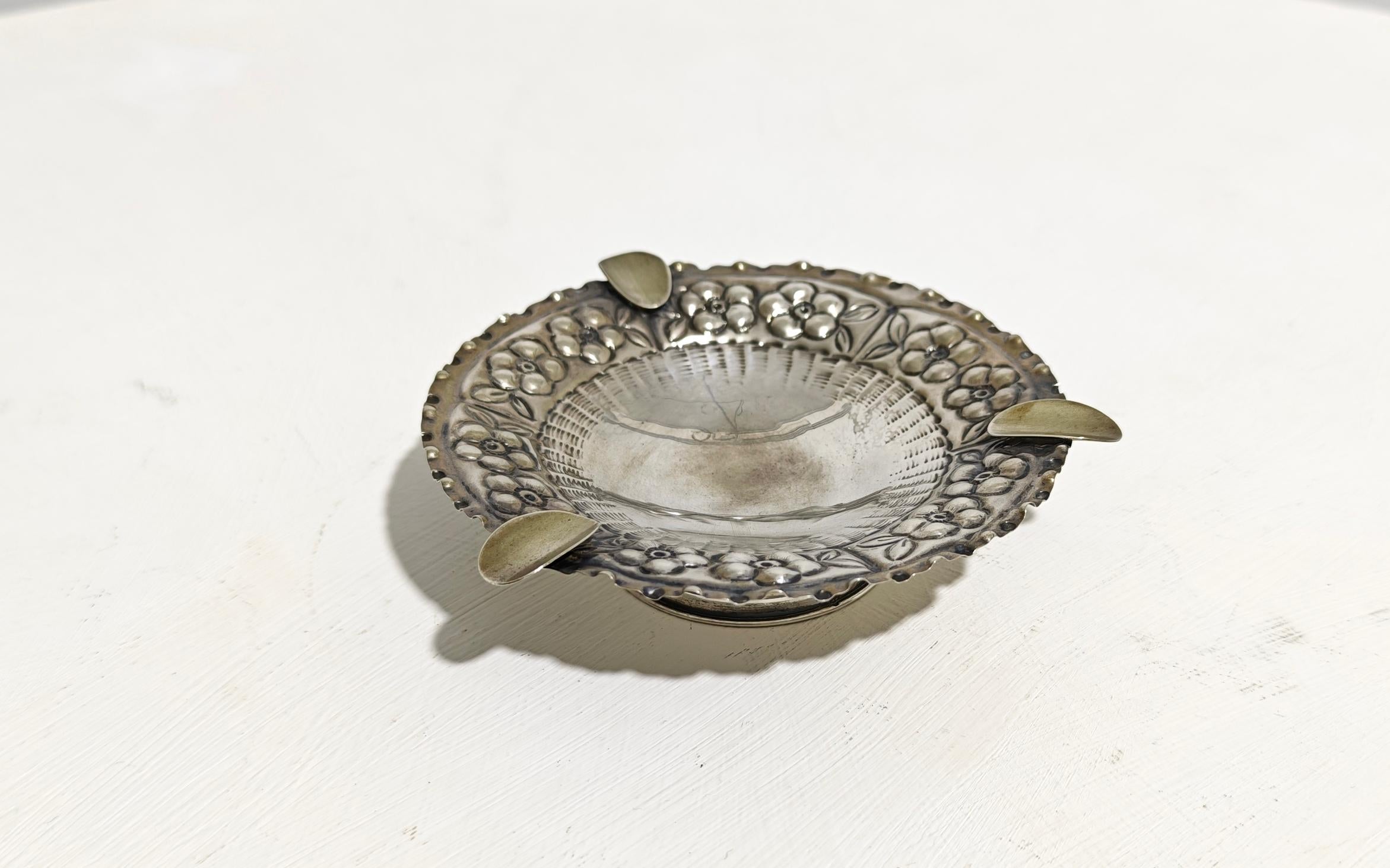 20th Century 800 Silver Ashtray Italian Production 1950/60s Mid-Century For Sale