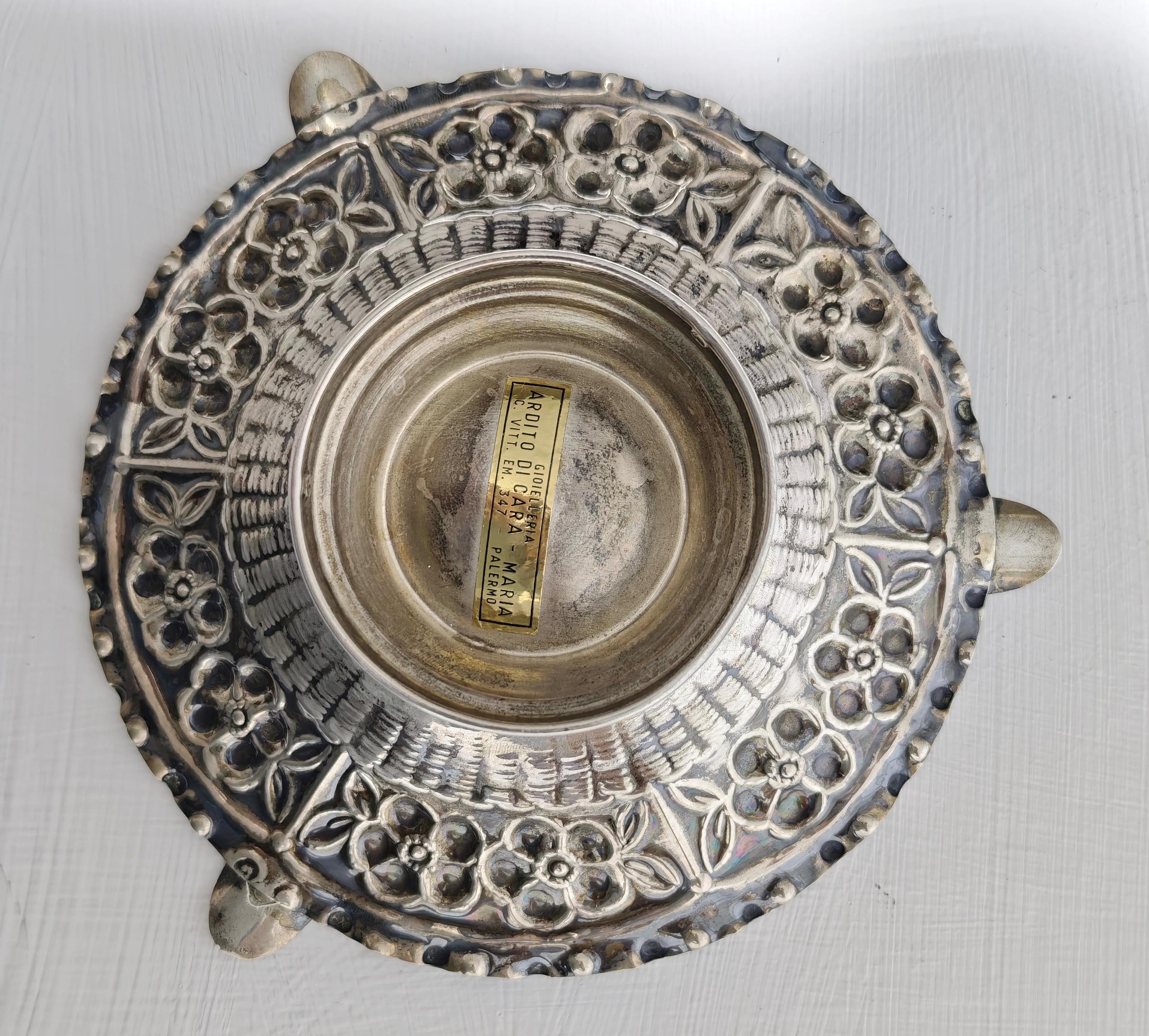 800 Silver Ashtray Italian Production 1950/60s Mid-Century For Sale 1