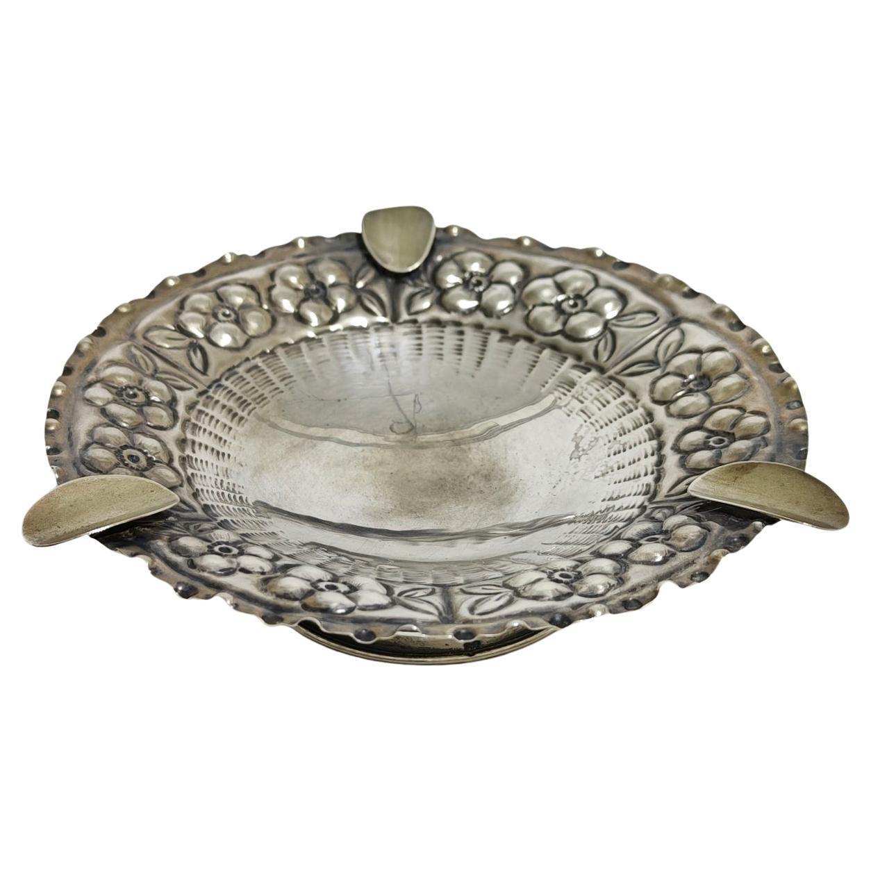 800 Silver Ashtray Italian Production 1950/60s Mid-Century For Sale