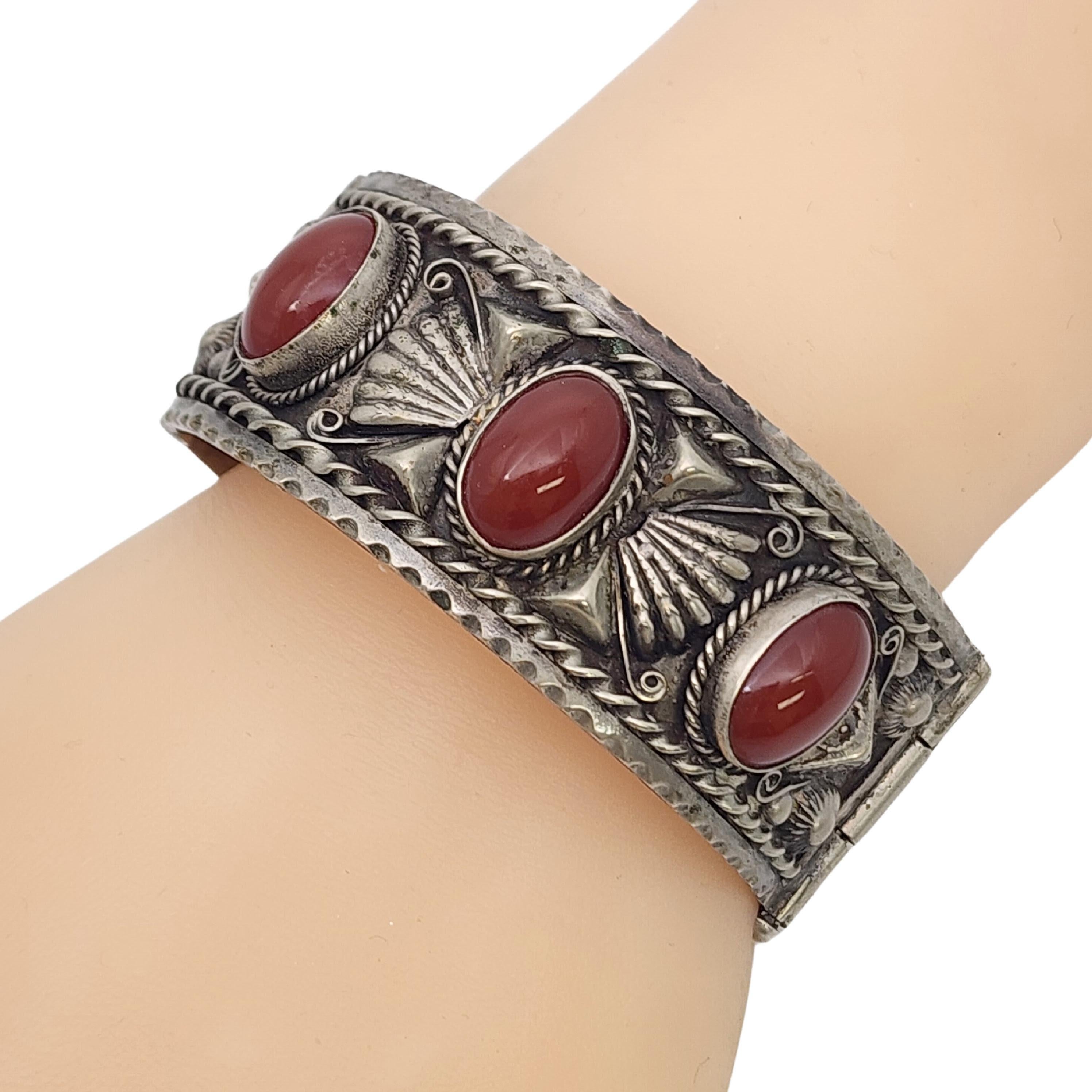 800 Argento Bracciale con cerniera in corniola berbera #17901 in vendita 5