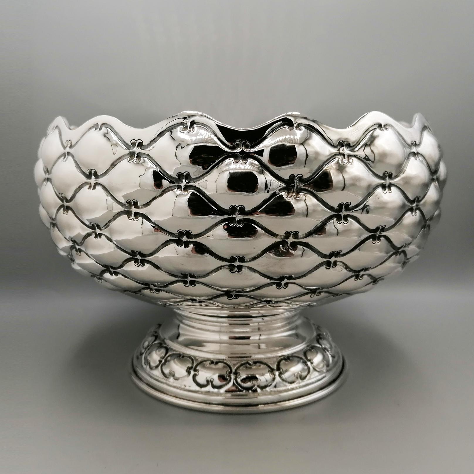 800 silver centerpiece with pineapple design For Sale 3