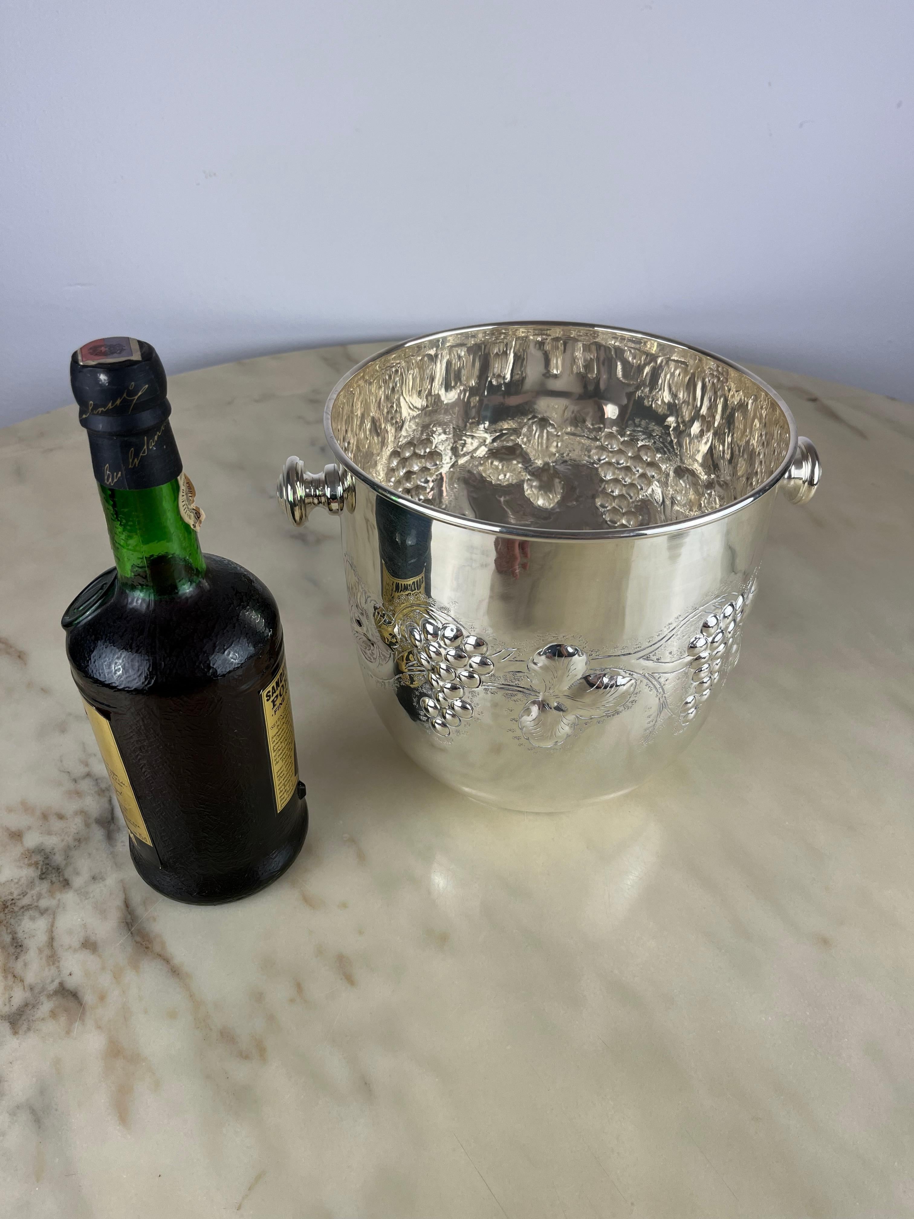 Italian 800 Silver Champagne Bucket, Italy, 1980s For Sale