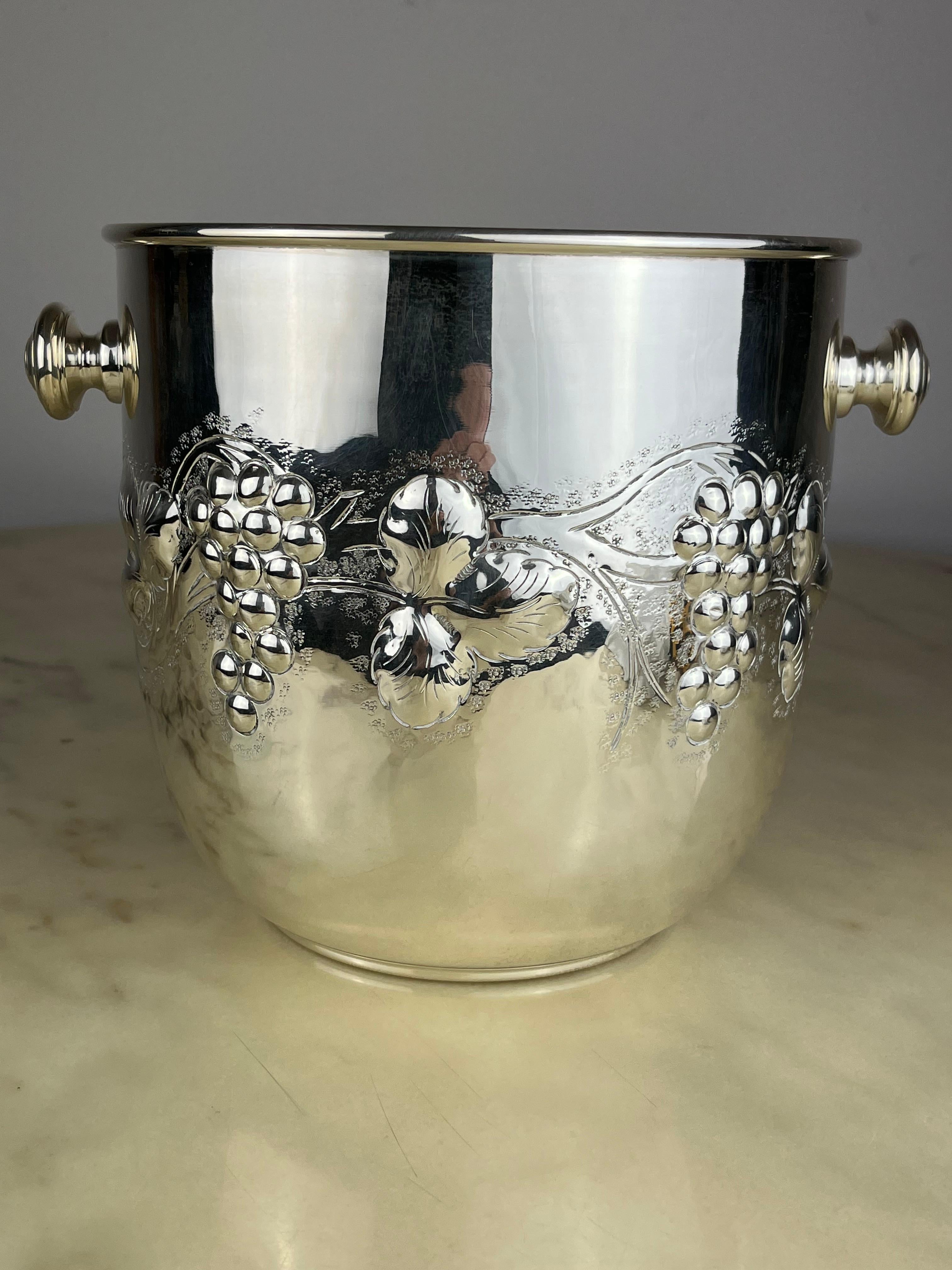 Other 800 Silver Champagne Bucket, Italy, 1980s For Sale