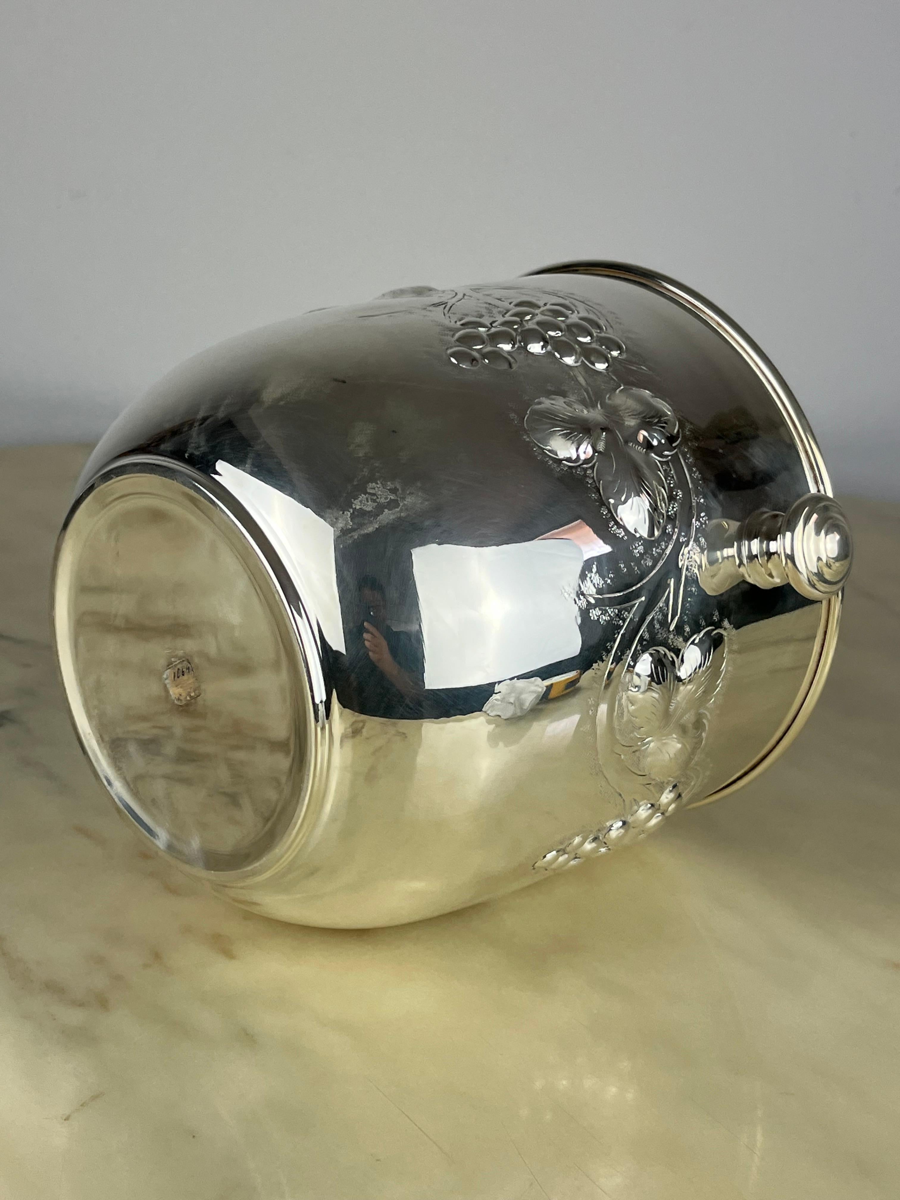 800 Silver Champagne Bucket, Italy, 1980s For Sale 2