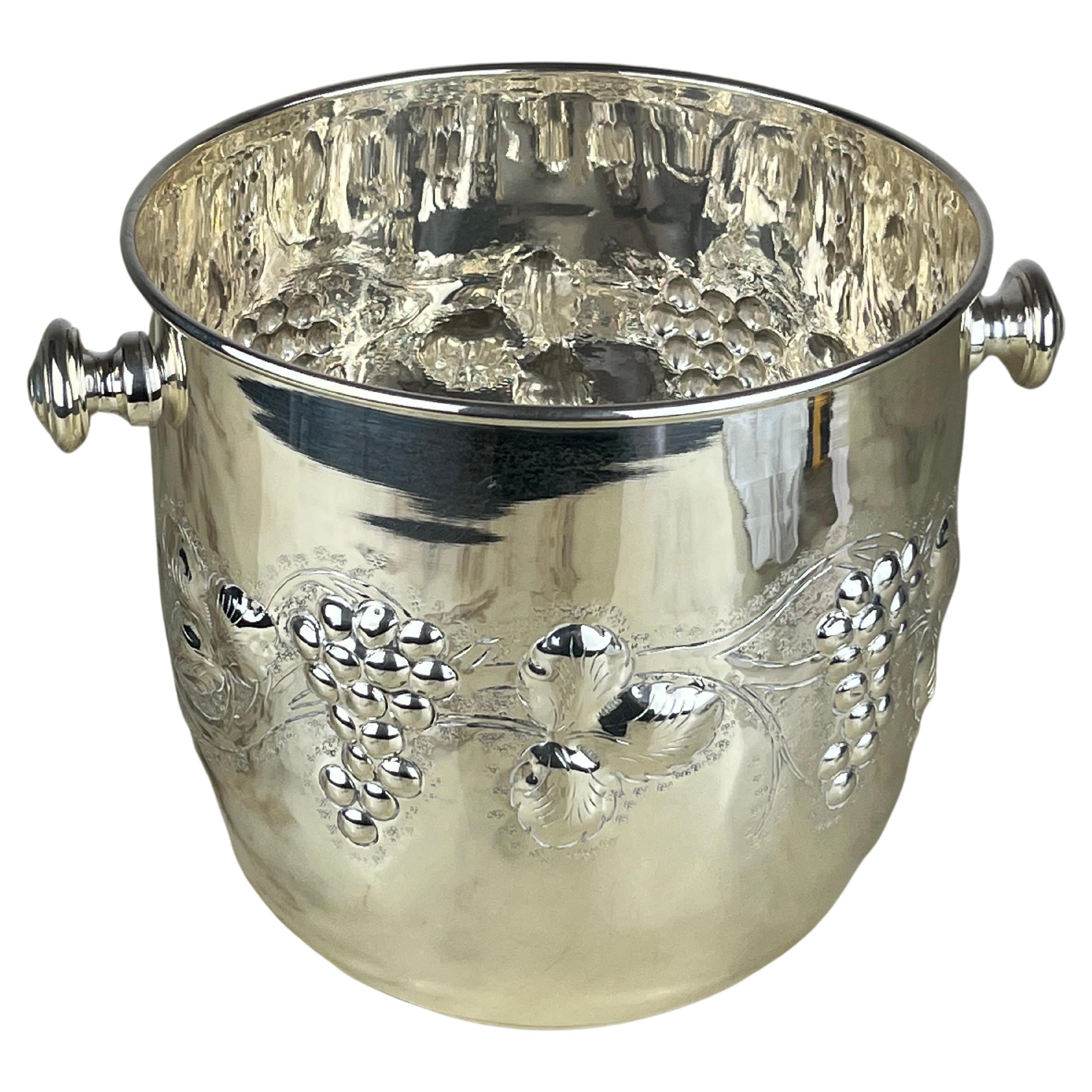 800 Silver Champagne Bucket, Italy, 1980s