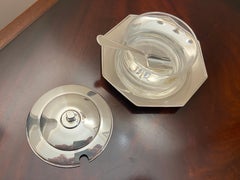 800 Silver Cheese Bowl and Lead Crystal