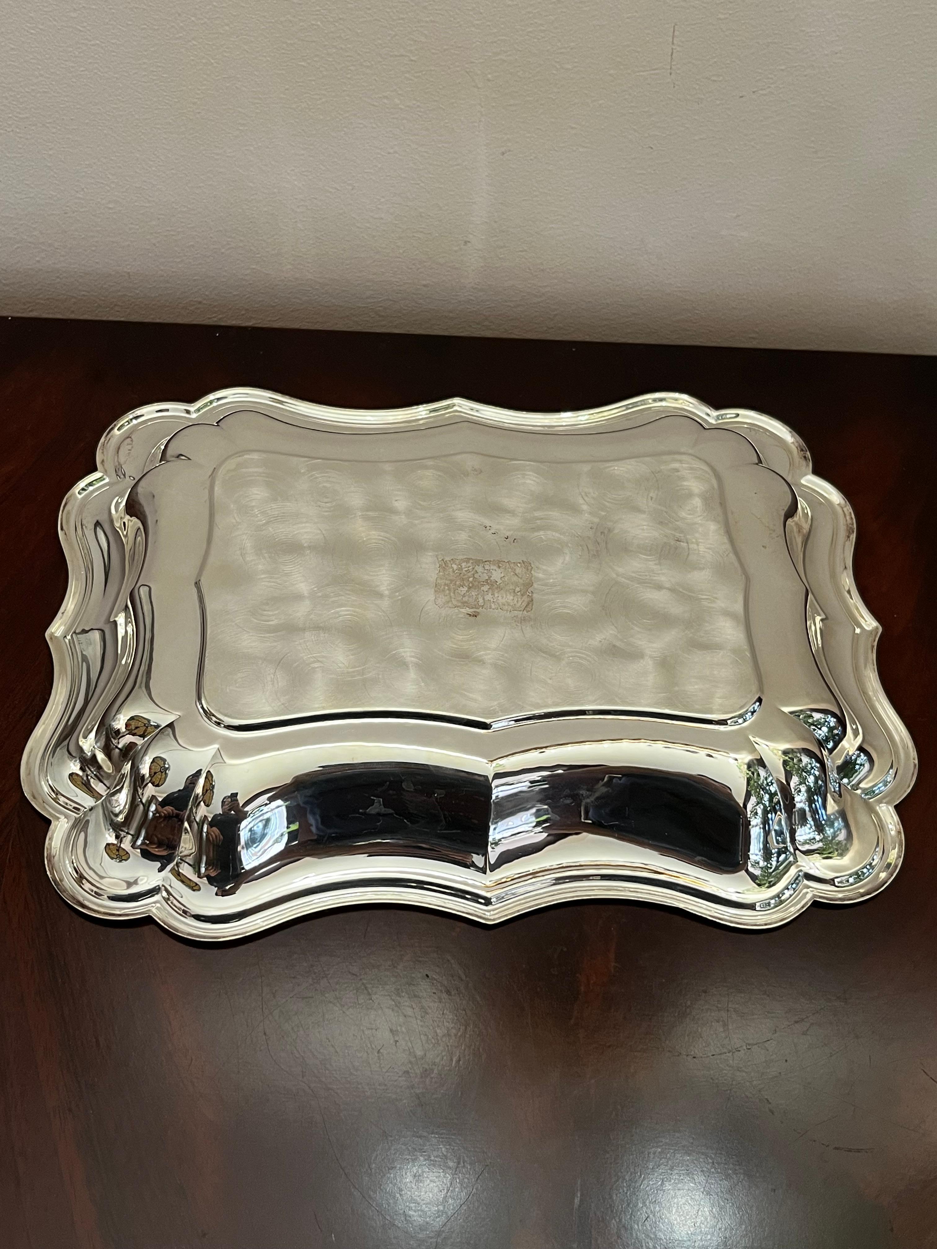 Other 800 Silver Coin Tray, Italy, Argenteria Greggio, 1980s For Sale