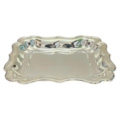 800 Silver Coin Tray, Italy, Argenteria Greggio, 1980s