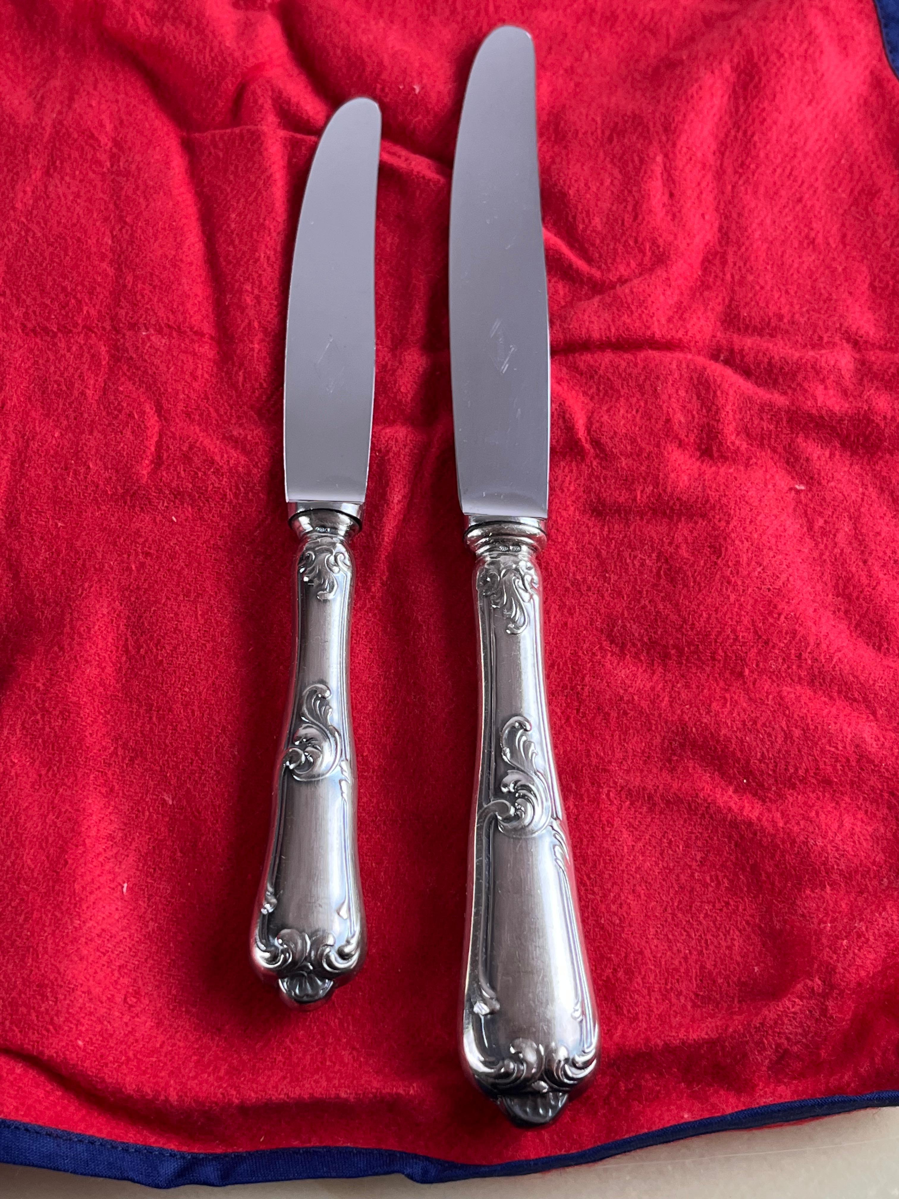 800 Silver Cutlery, 84 Pieces, Italy, 1960s For Sale 2