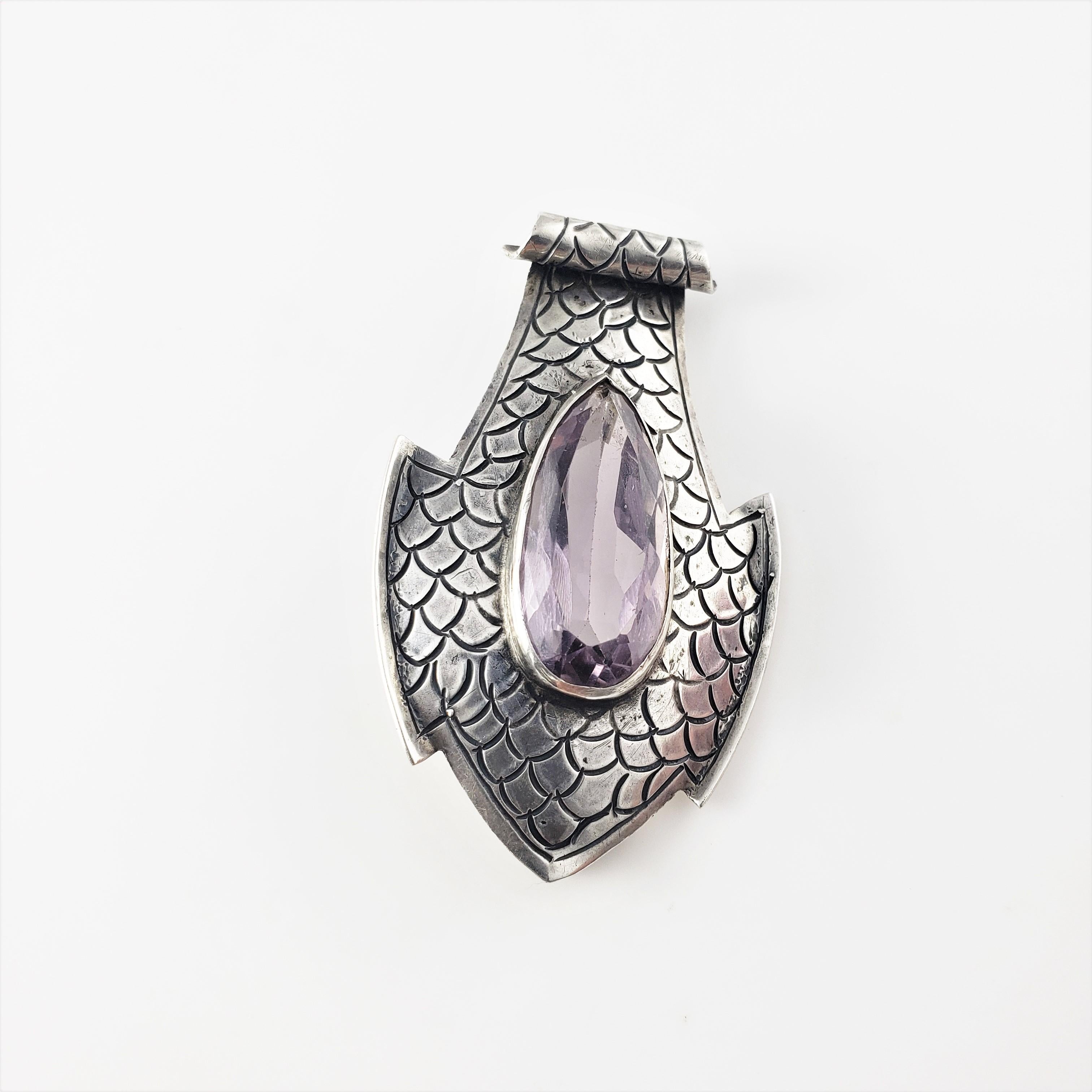 800 Silver Fish Amethyst Pin/Pendant For Sale 2