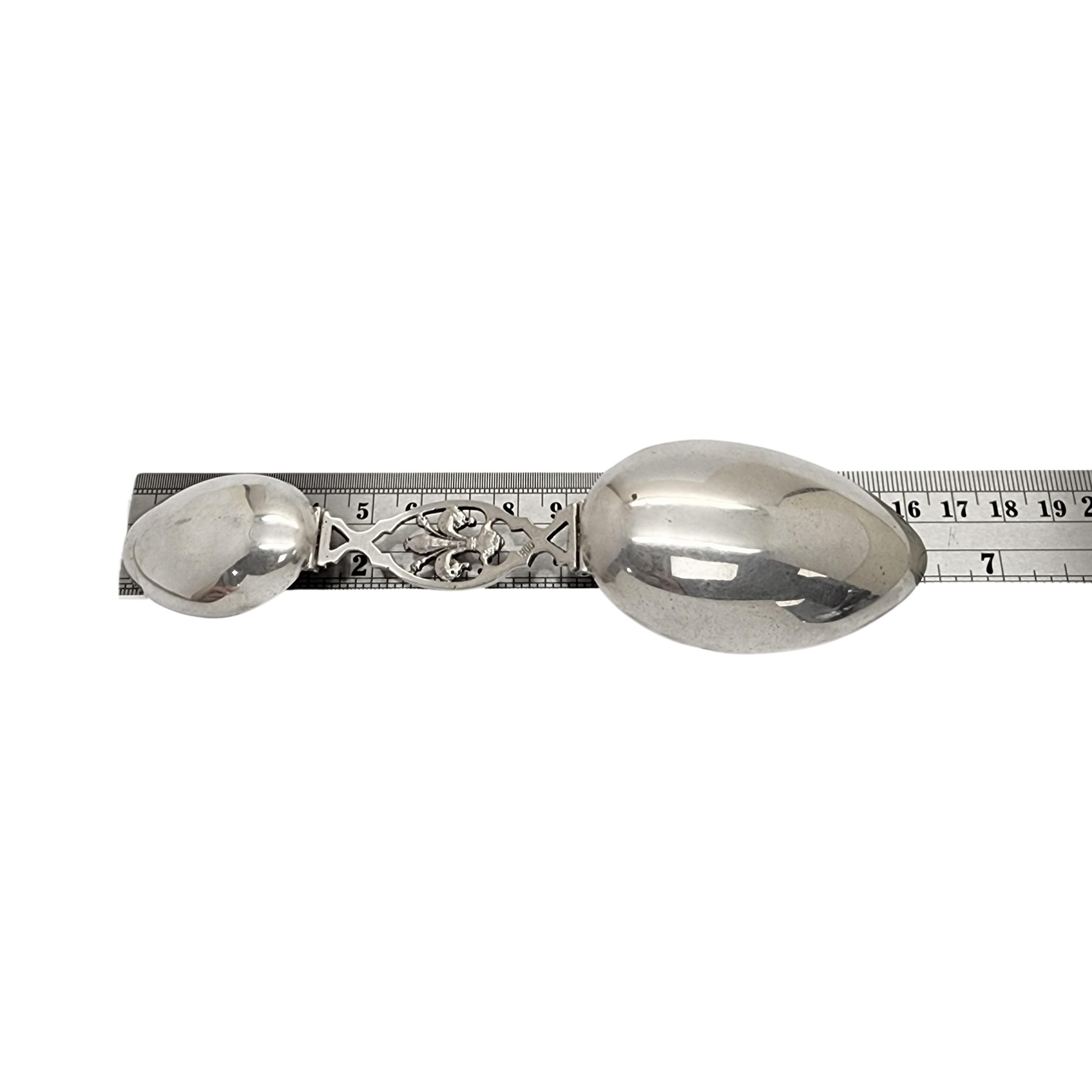800 Silver Fleur de Lis Folding Medicine Spoon #15215 For Sale 3