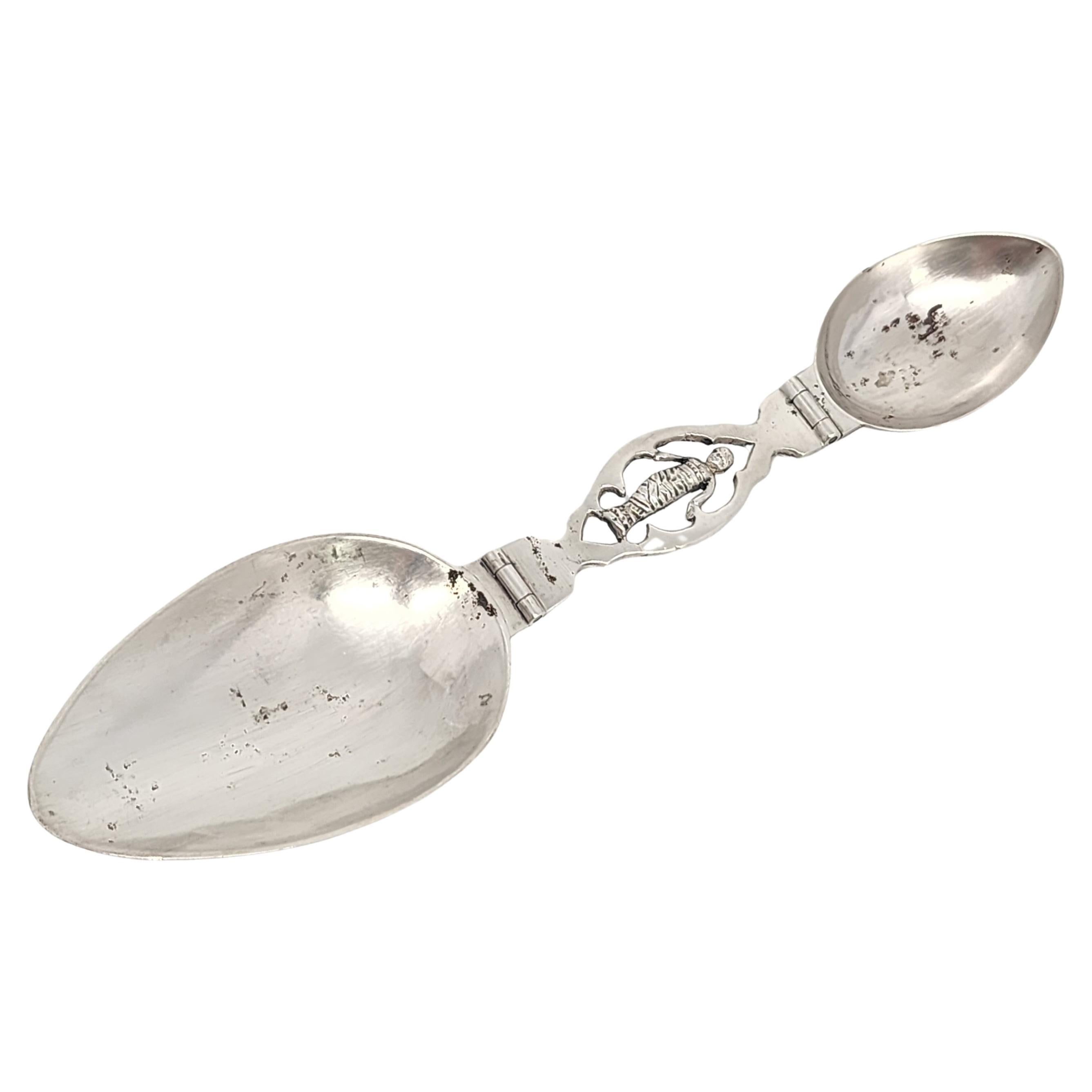 800 Silver Folding Medicine Spoon #15640 For Sale