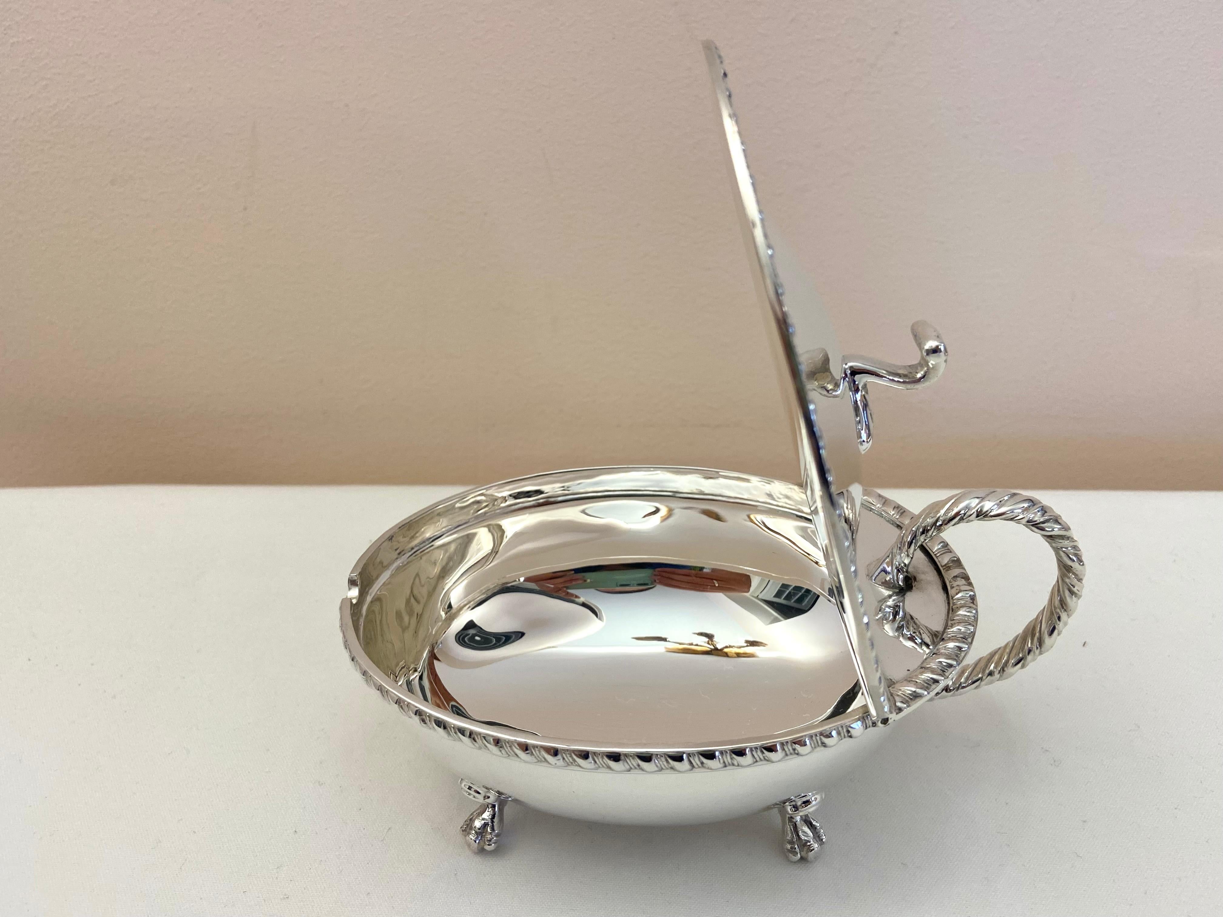 Classical Roman 800 Silver Gravy Boat, Made in Italy For Sale